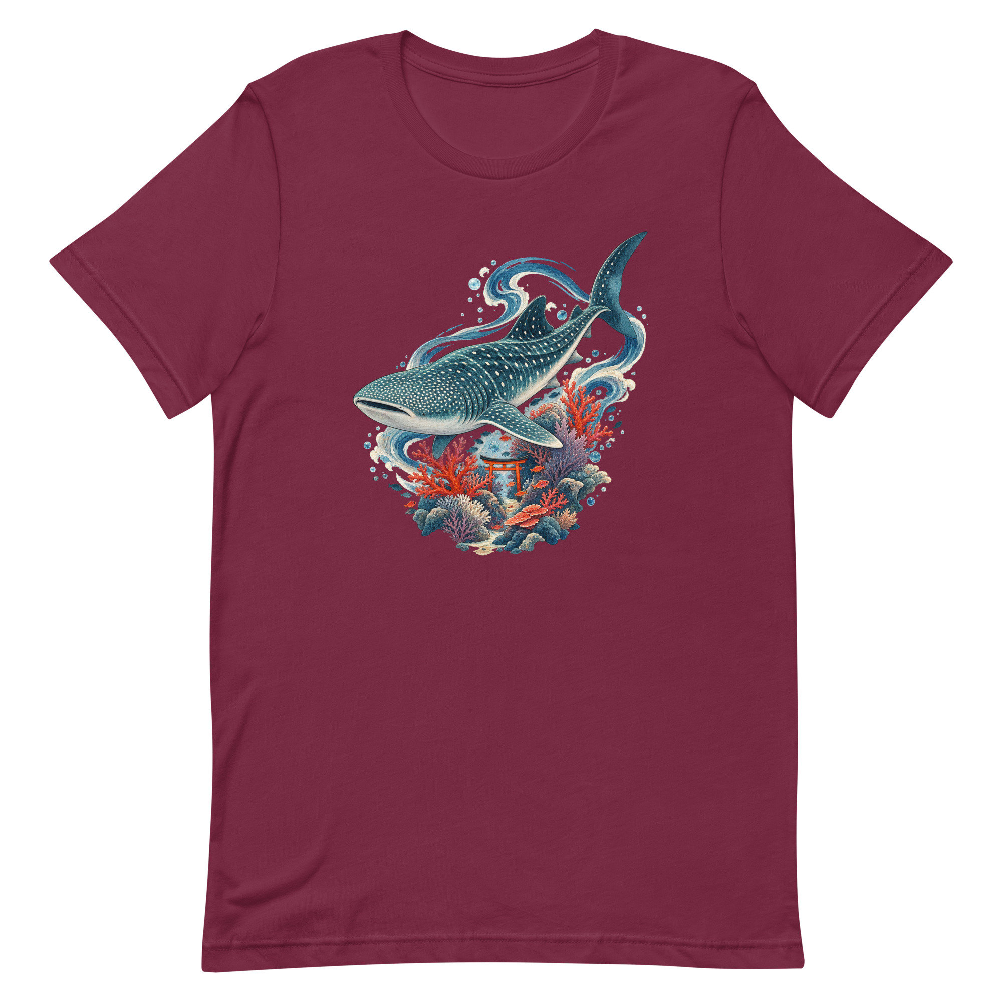 Whale Shark Torii Coral Garden Japanese Art, Japanese Art Tee, Mythology Gift - Image 46