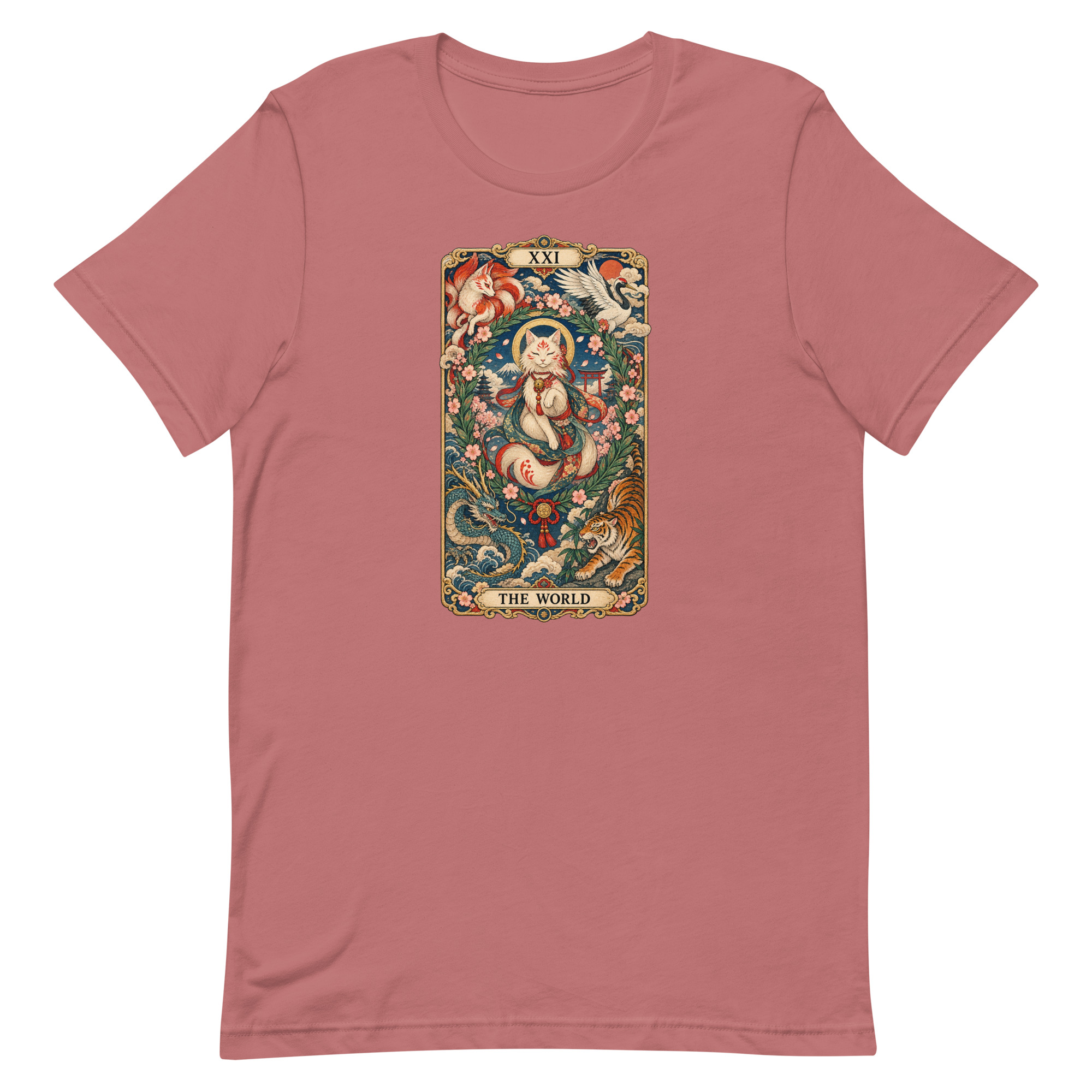 The World Shrine Cat Tarot Japanese Art T-Shirt - Image 45