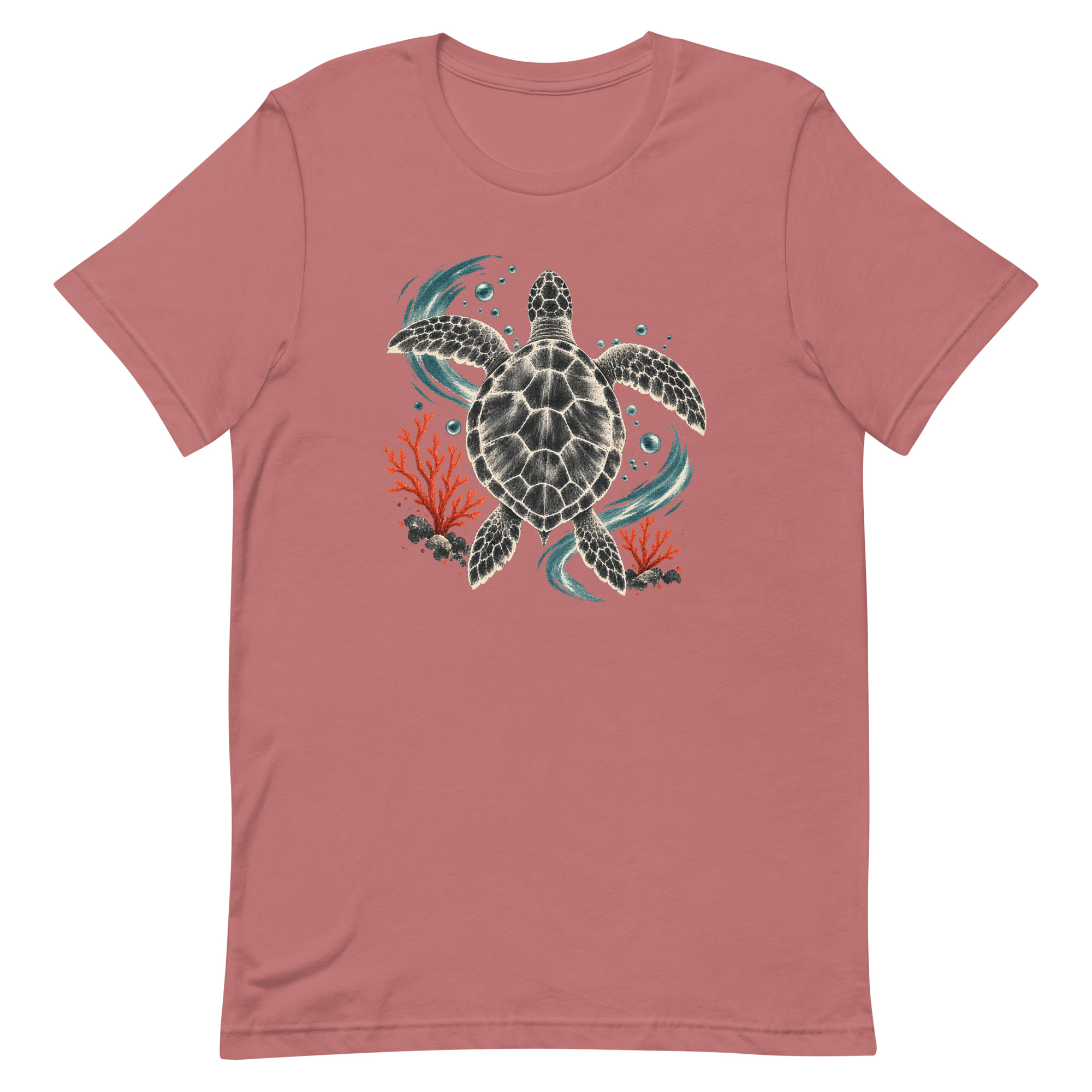 Gyotaku Sea Turtle Coral Japanese Print Art, Japanese Art Tee, Mythology Gift - Image 47