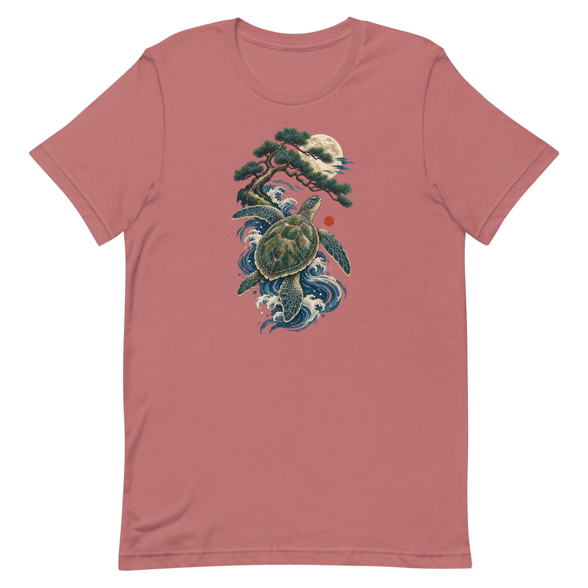 Ancient Sea Turtle Pine Moon Japanese Art, Japanese Art Tee, Mythology Gift - Image 45