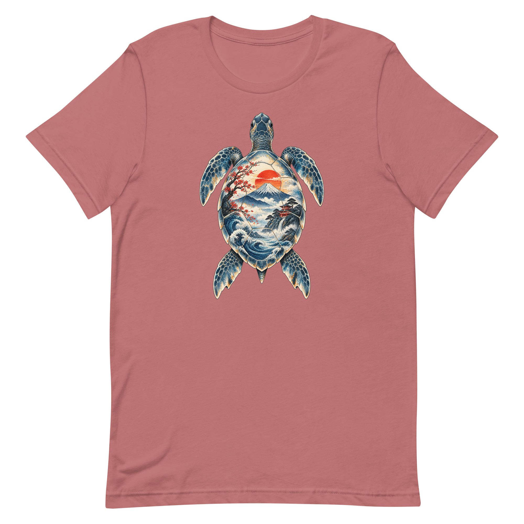 Sea Turtle Mount Fuji Sunrise Japanese Art, Japanese Art Tee, Mythology Gift - Image 47