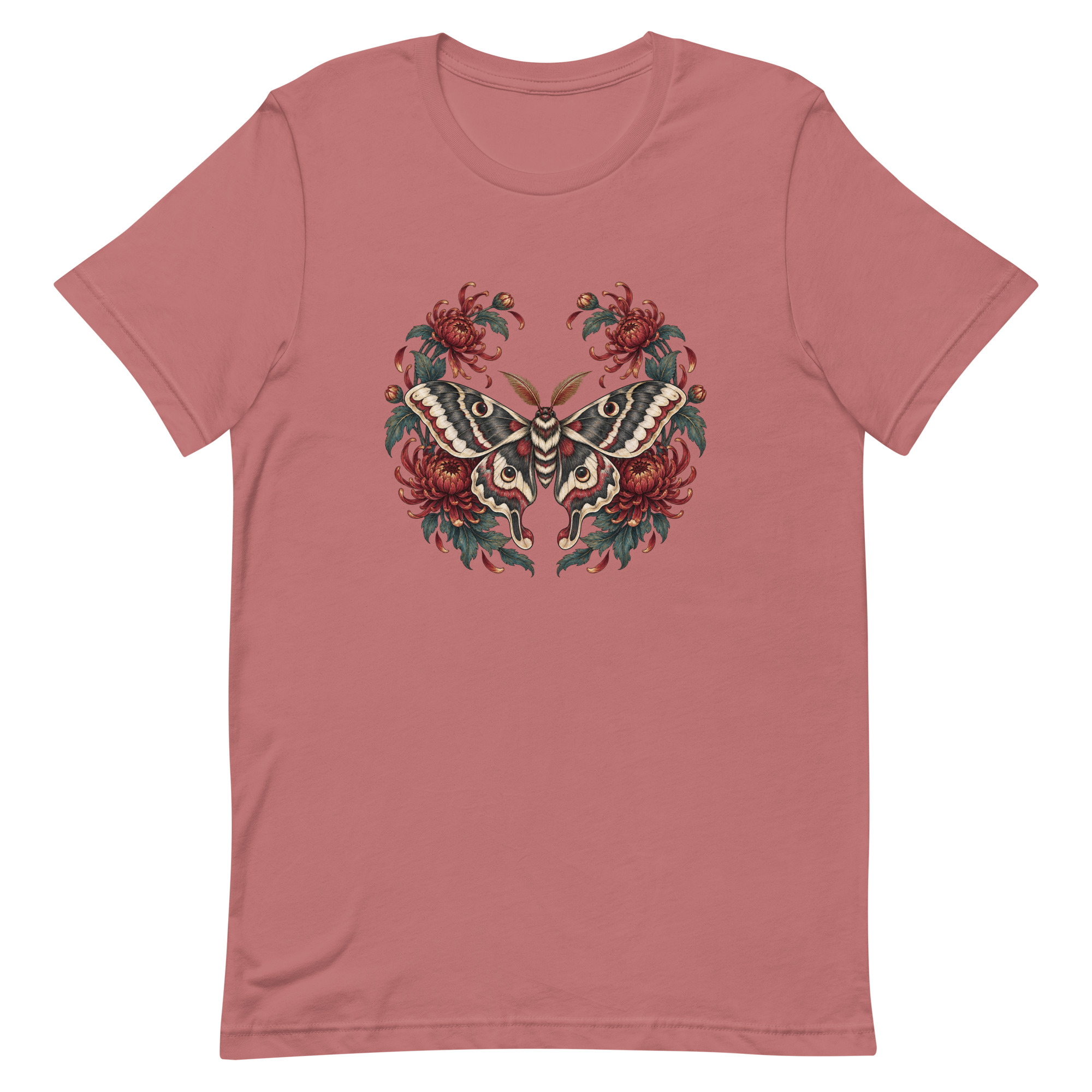 Japanese Moth Chrysanthemum Enso Ink Art, Japanese Art Tee, Mythology Gift - Image 47