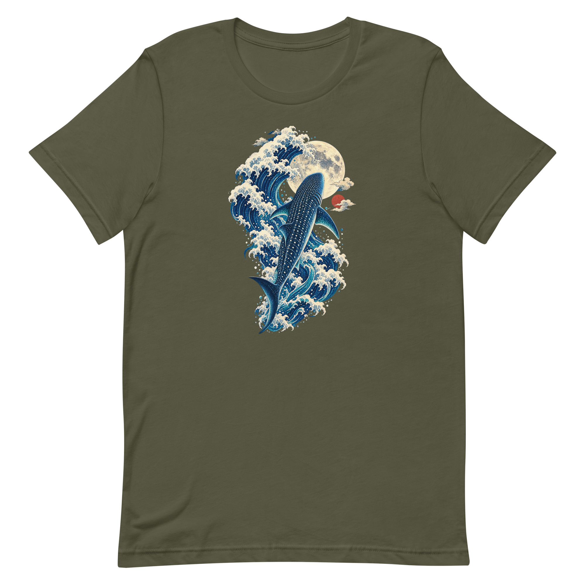 Whale Shark Great Wave Moon Japanese Art, Japanese Art Tee, Mythology Gift - Image 46