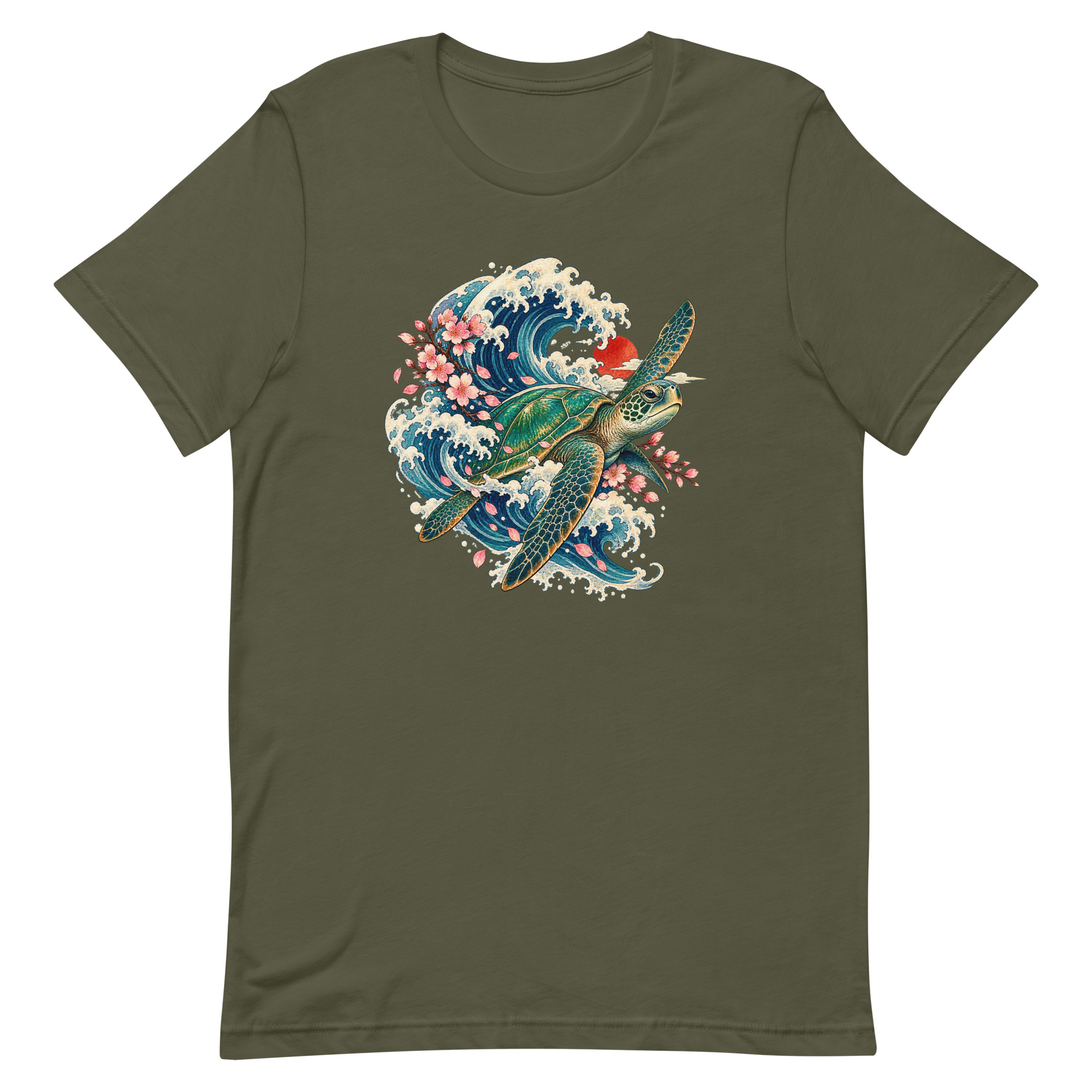 Sea Turtle Great Wave Sakura Japanese Art, Japanese Art Tee, Mythology Gift - Image 48