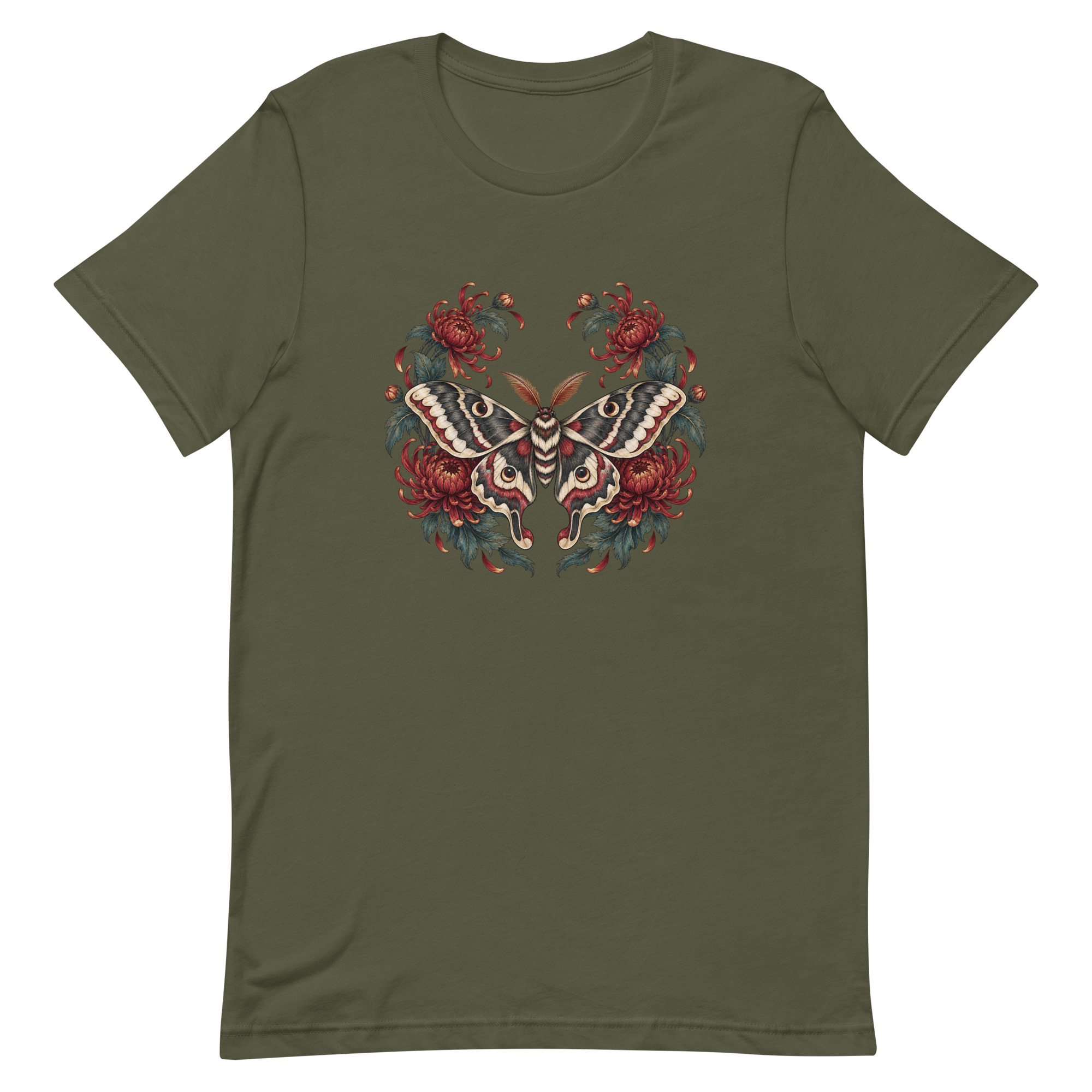 Japanese Moth Chrysanthemum Enso Ink Art, Japanese Art Tee, Mythology Gift - Image 48