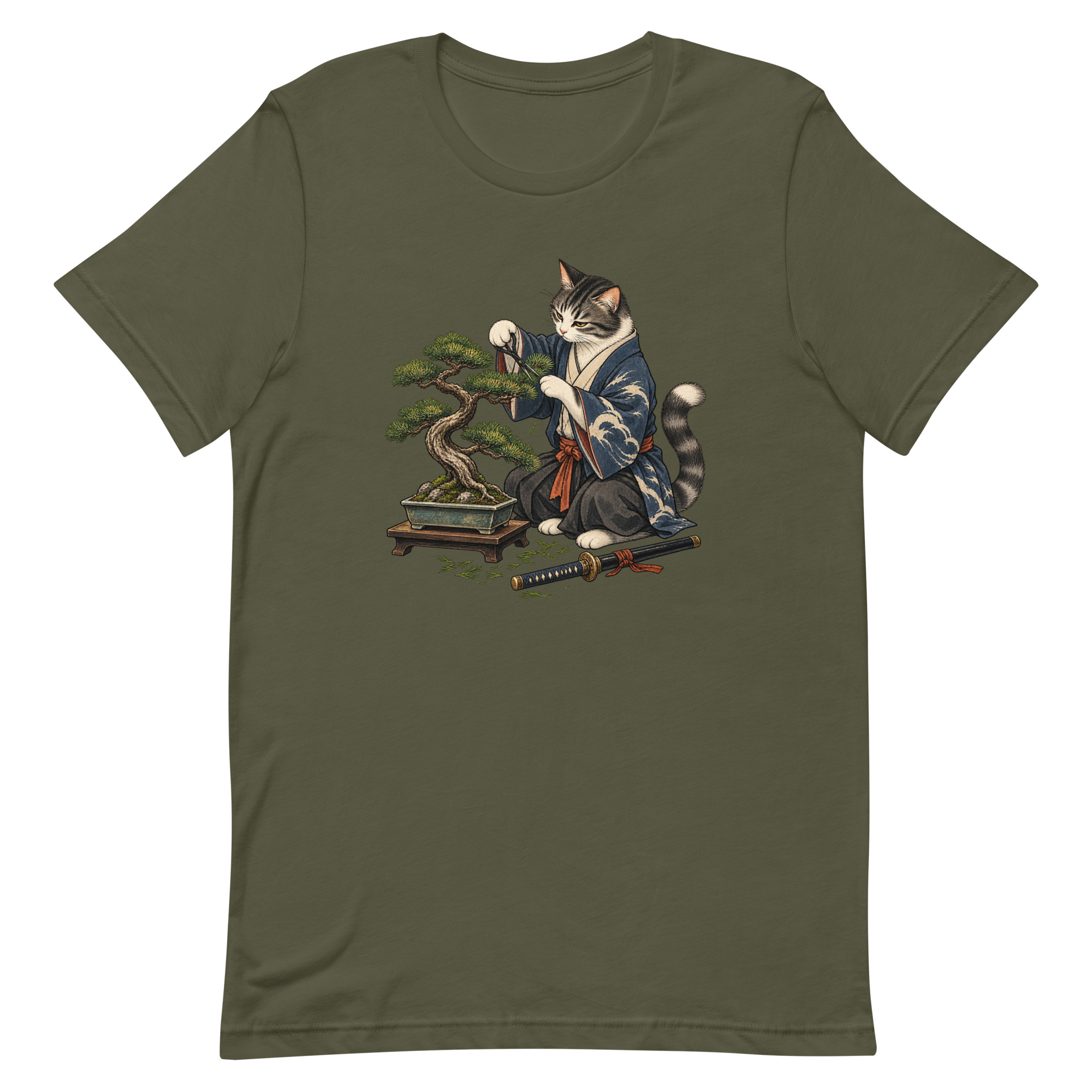Samurai Cat Bonsai Dojo Japanese Art, Japanese Art Tee, Mythology Gift - Image 48