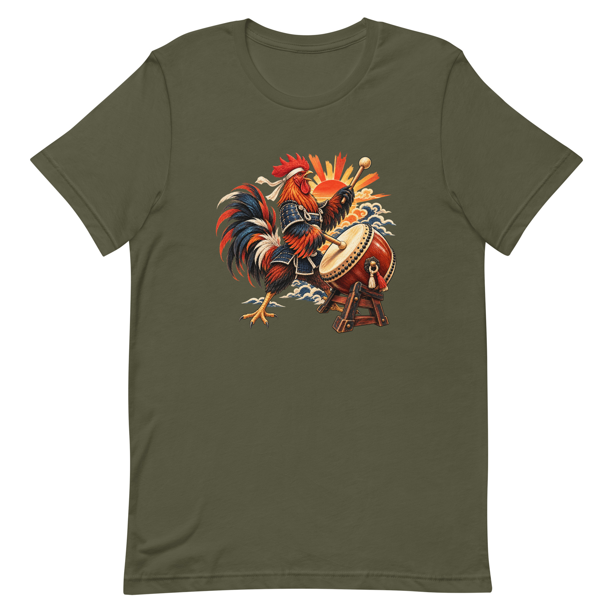 Rooster Samurai Taiko Drum Japanese Art, Japanese Art Tee, Mythology Gift - Image 48
