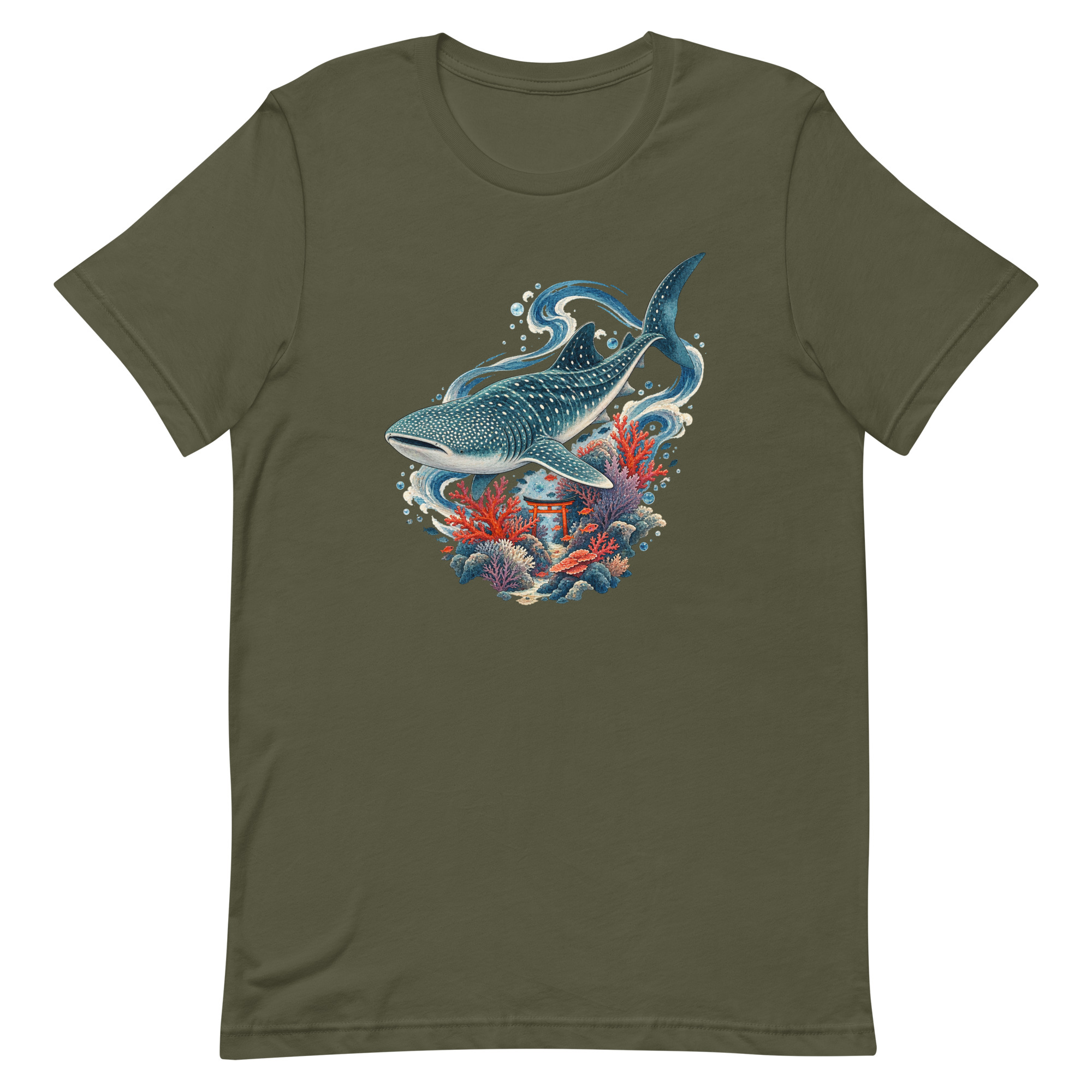 Whale Shark Torii Coral Garden Japanese Art, Japanese Art Tee, Mythology Gift - Image 48