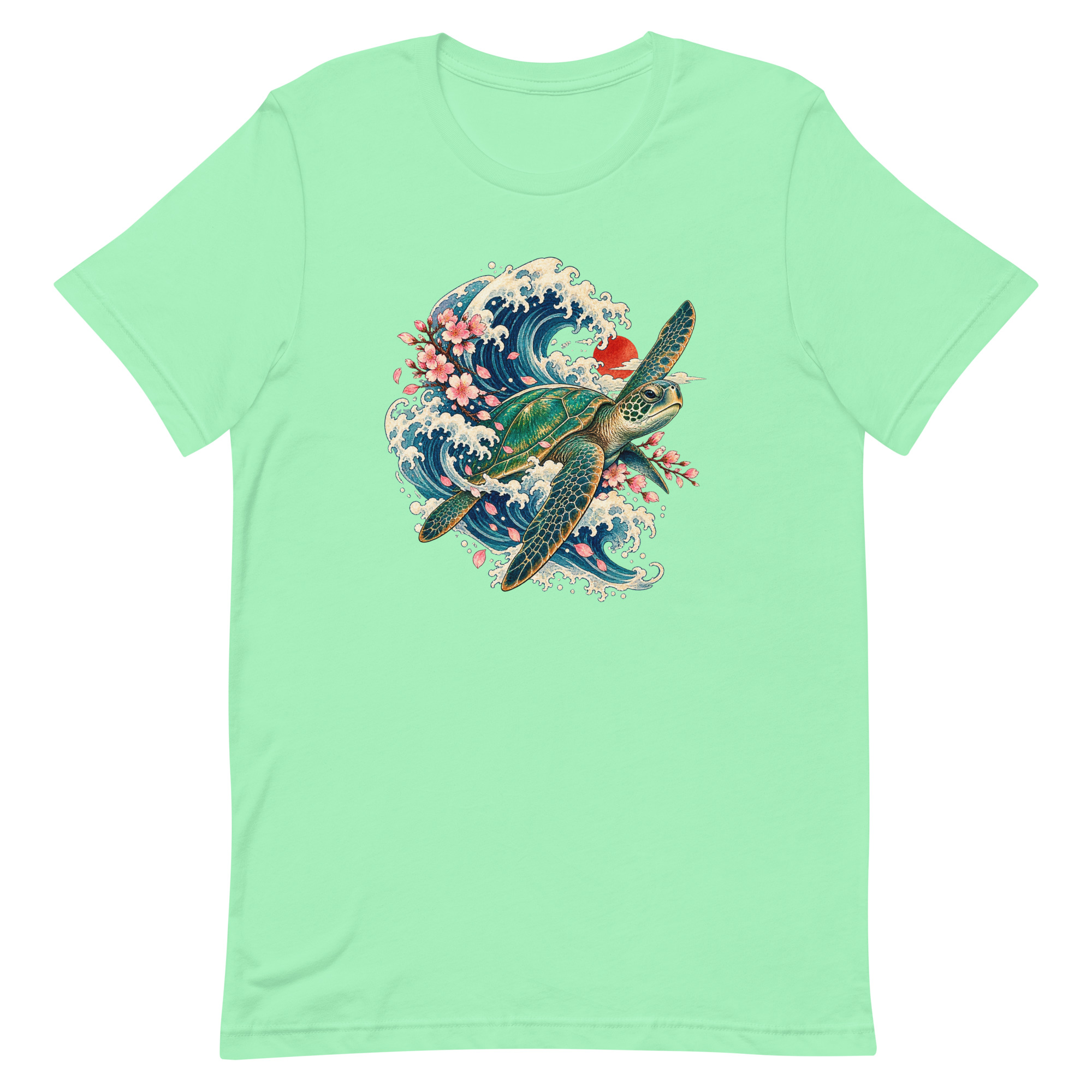 Sea Turtle Great Wave Sakura Japanese Art, Japanese Art Tee, Mythology Gift - Image 83