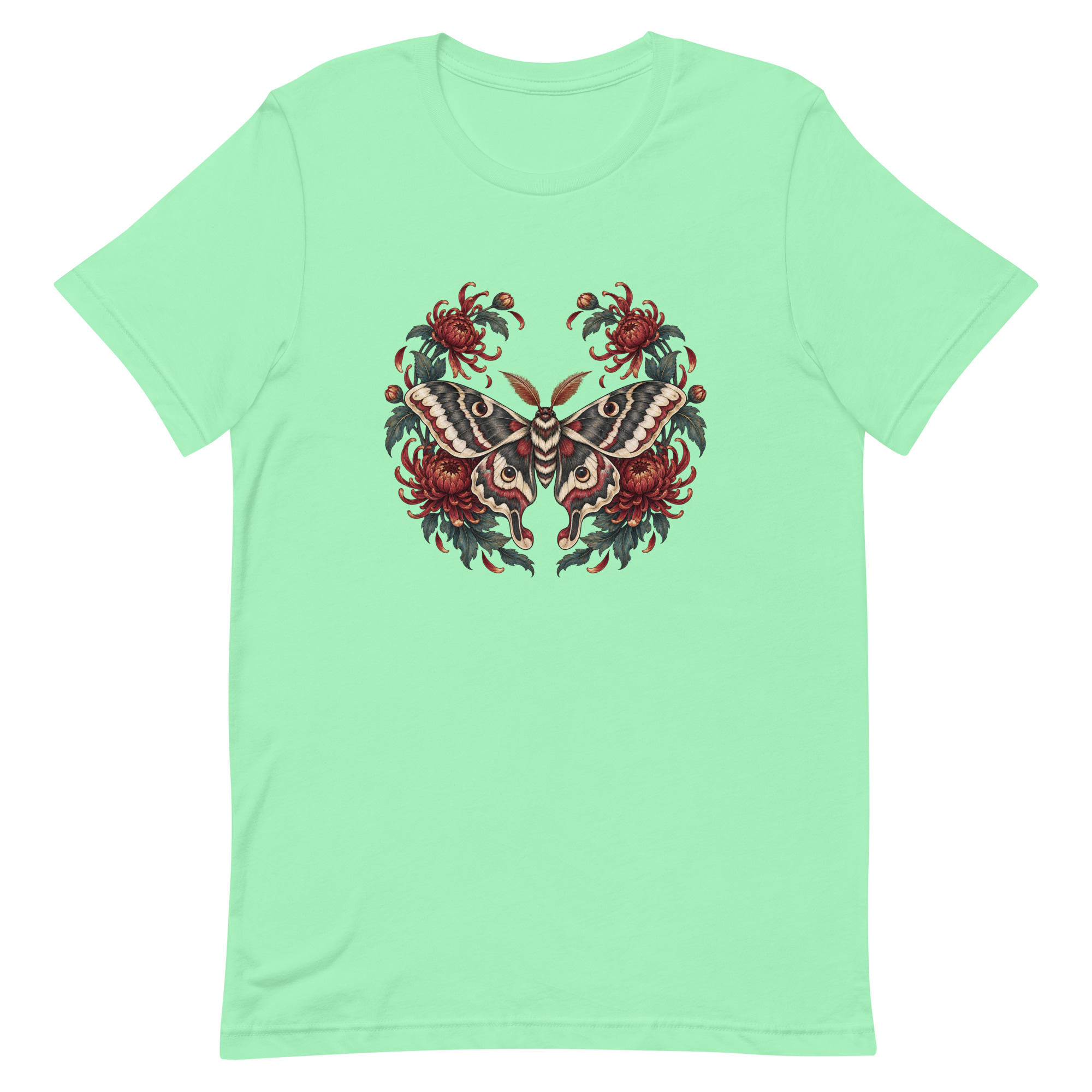 Japanese Moth Chrysanthemum Enso Ink Art, Japanese Art Tee, Mythology Gift - Image 83