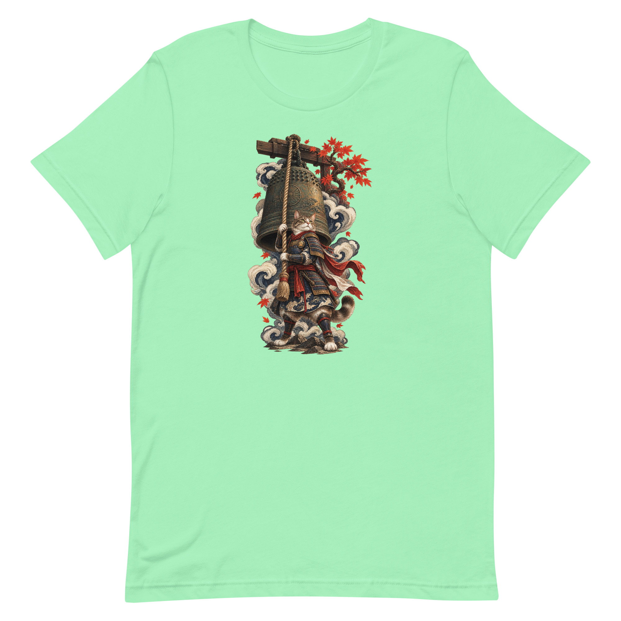 Samurai Cat Temple Bell Guardian Japanese Art, Japanese Art Tee, Mythology Gift - Image 83