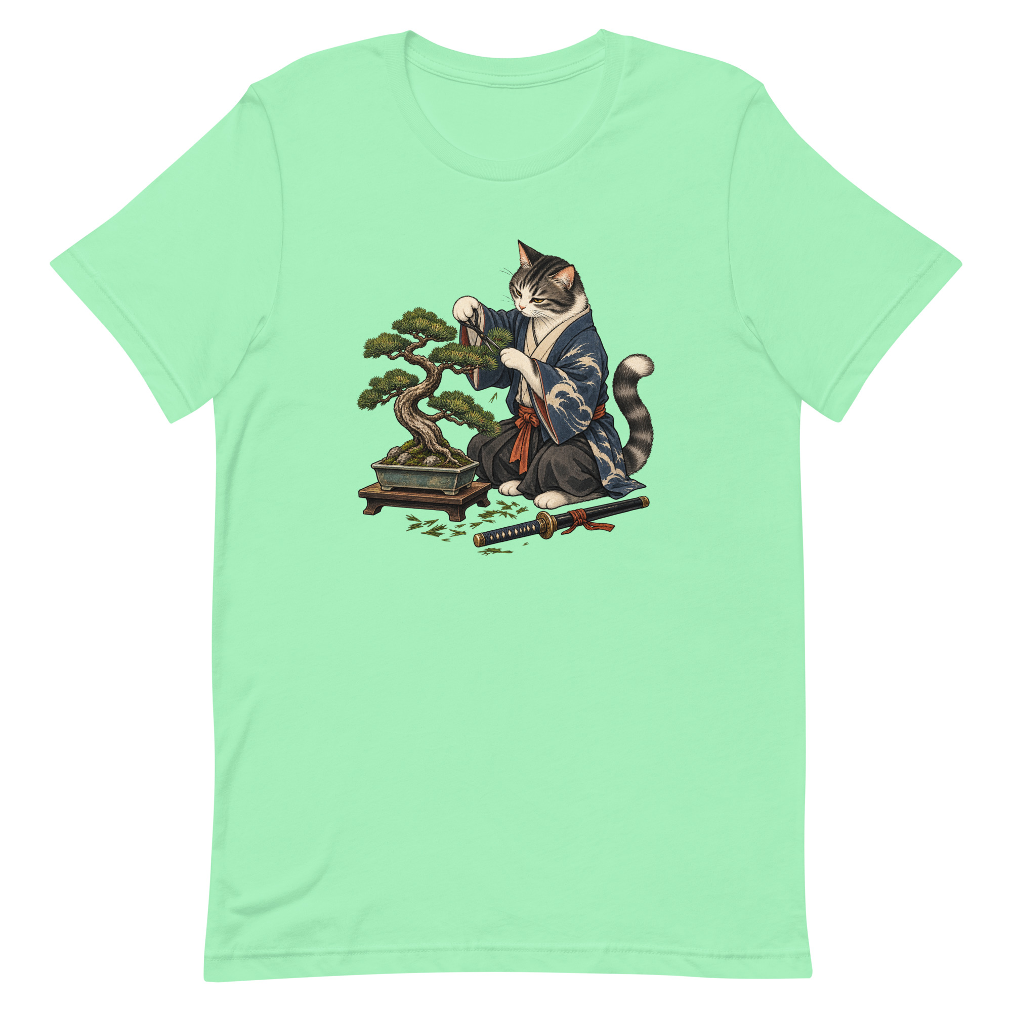 Samurai Cat Bonsai Dojo Japanese Art, Japanese Art Tee, Mythology Gift - Image 83
