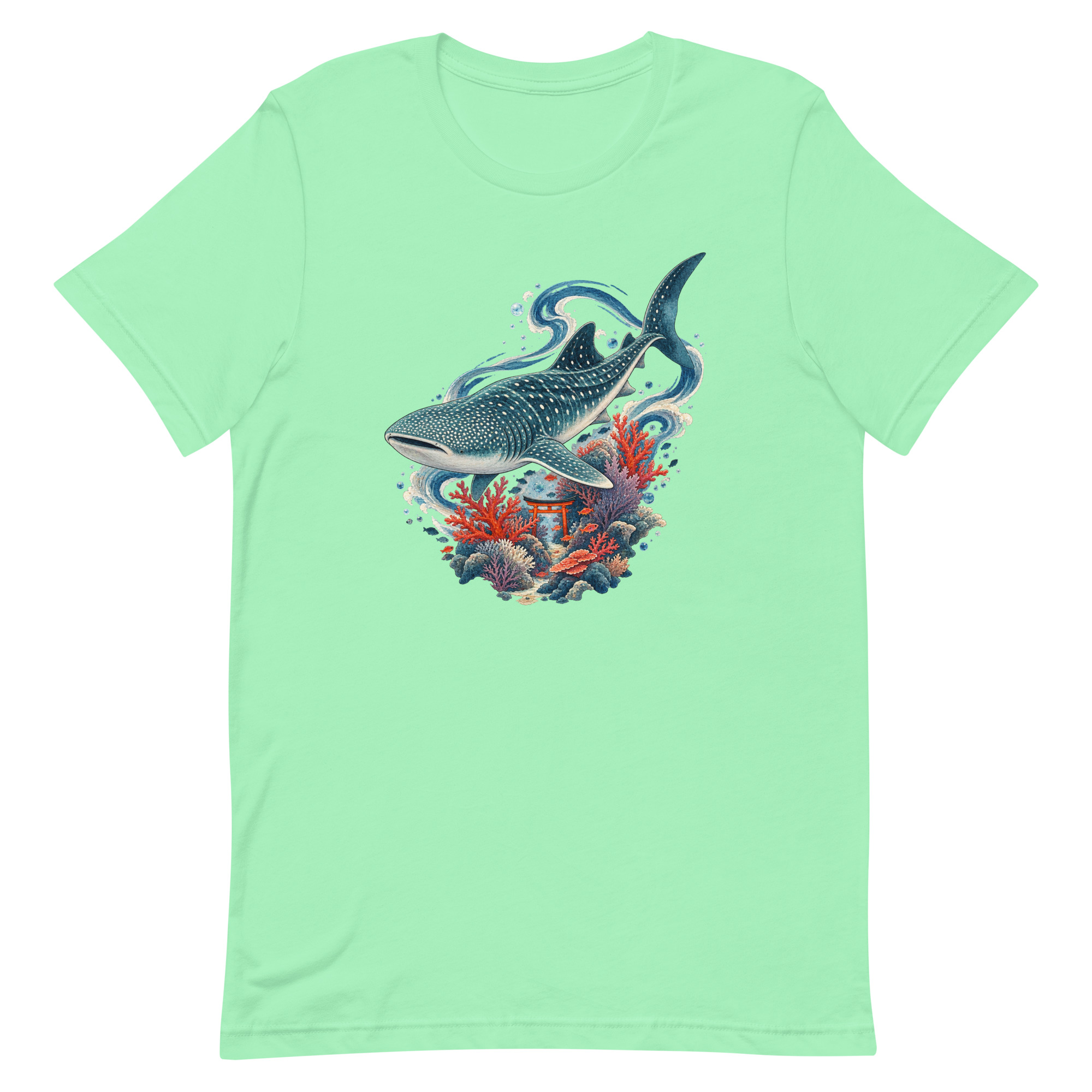 Whale Shark Torii Coral Garden Japanese Art, Japanese Art Tee, Mythology Gift - Image 83