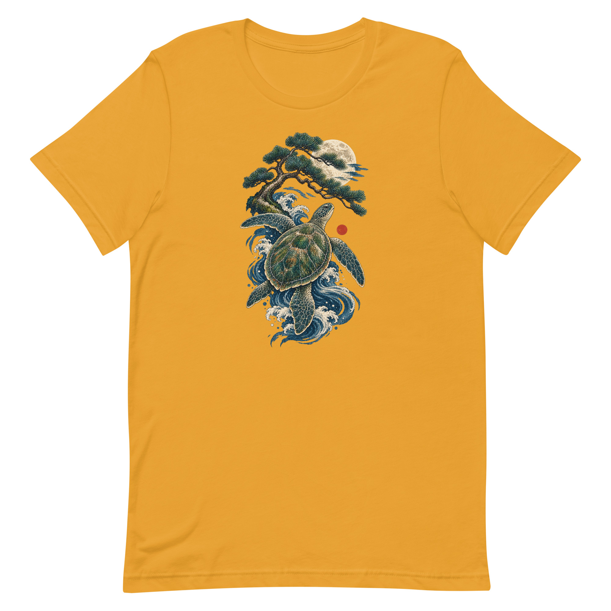 Ancient Sea Turtle Pine Moon Japanese Art, Japanese Art Tee, Mythology Gift - Image 47