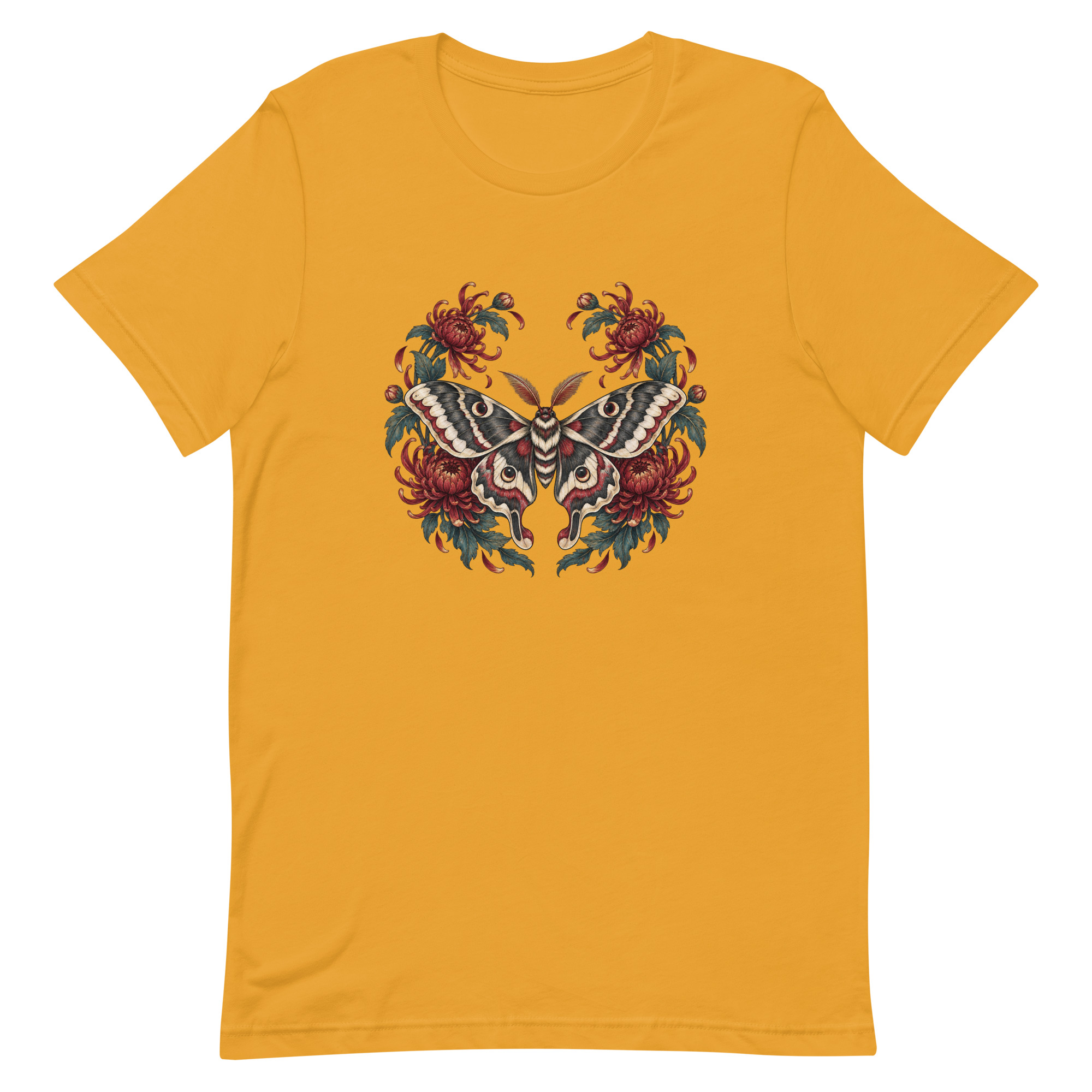 Japanese Moth Chrysanthemum Enso Ink Art, Japanese Art Tee, Mythology Gift - Image 49