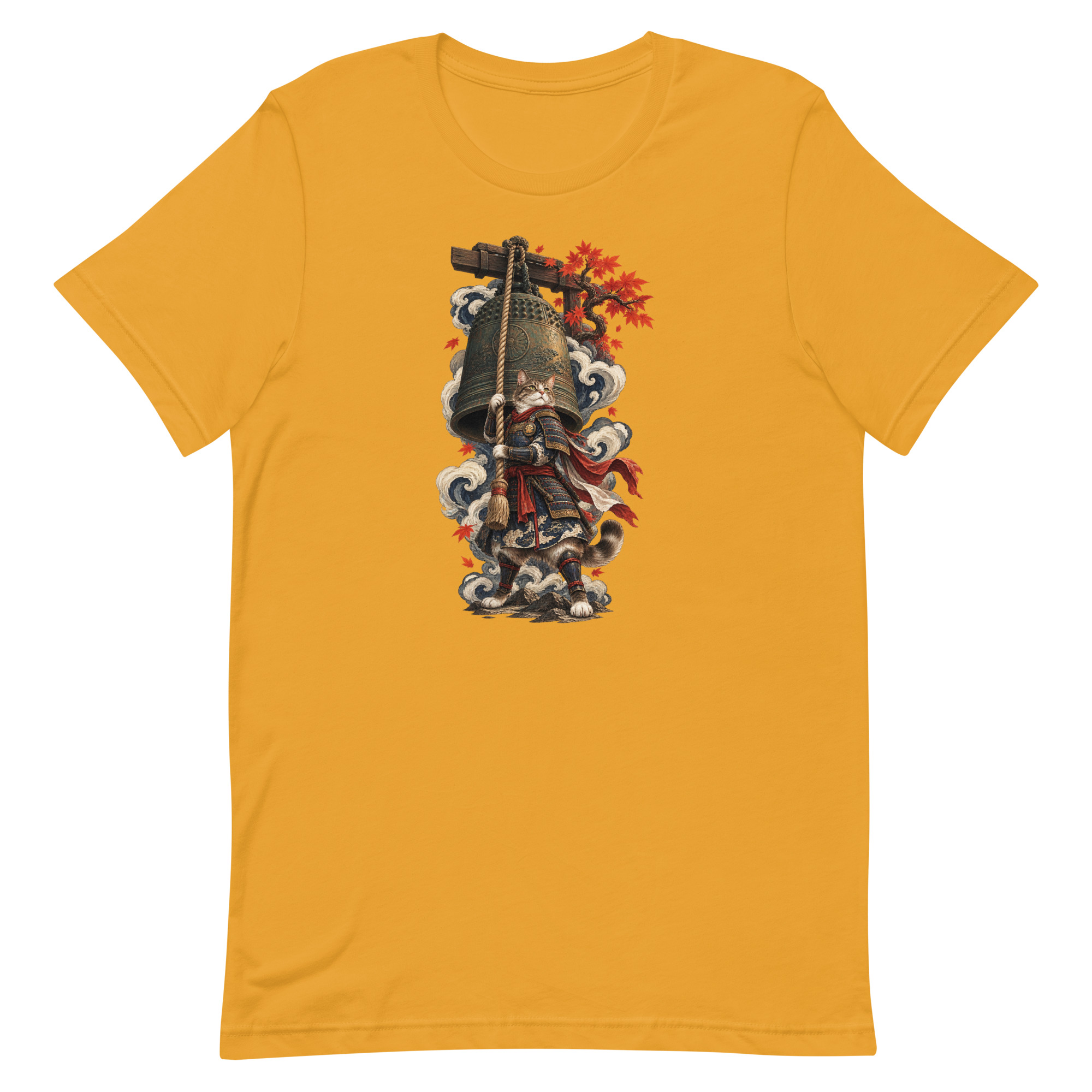 Samurai Cat Temple Bell Guardian Japanese Art, Japanese Art Tee, Mythology Gift - Image 49