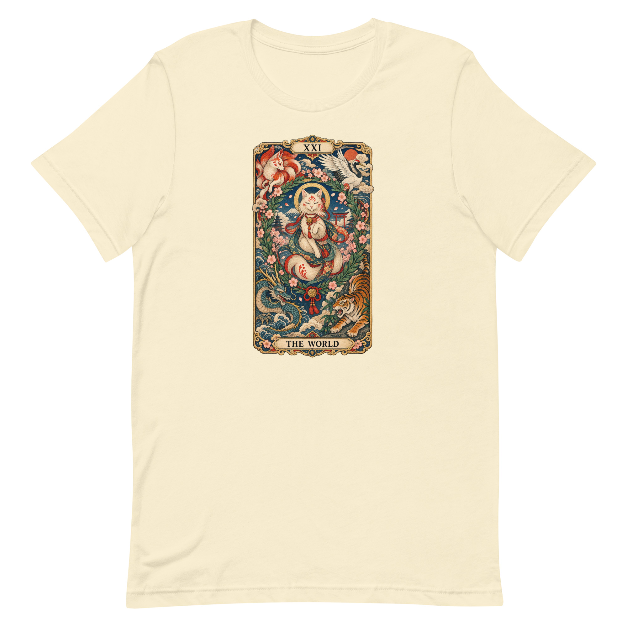 The World Shrine Cat Tarot Japanese Art T-Shirt - Image 48