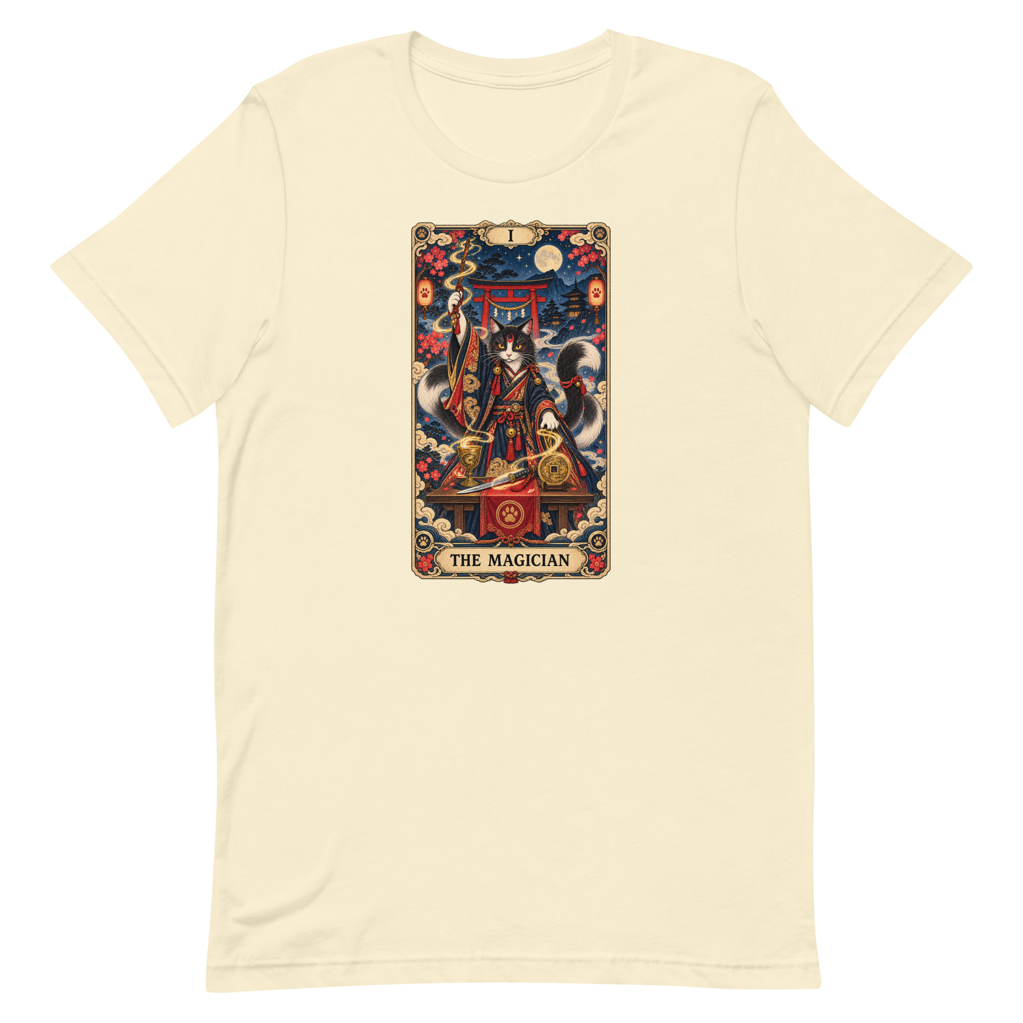 The Magician Bakeneko Cat Tarot Japanese Yokai Art, Japanese Art Tee, Mythology Gift - Image 48