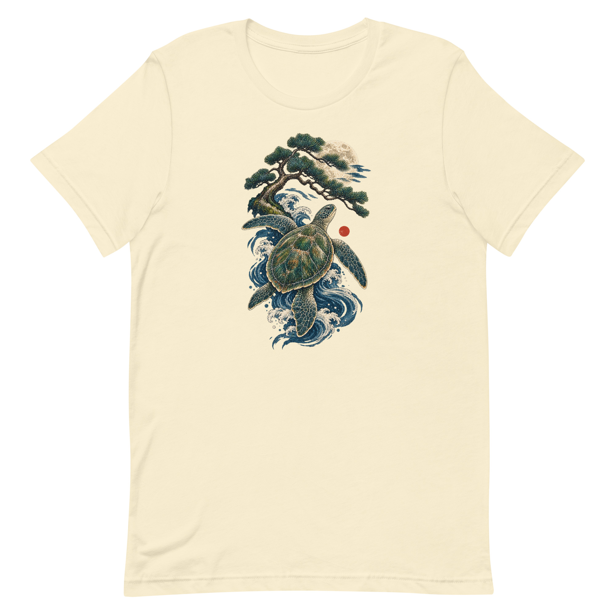 Ancient Sea Turtle Pine Moon Japanese Art, Japanese Art Tee, Mythology Gift - Image 48