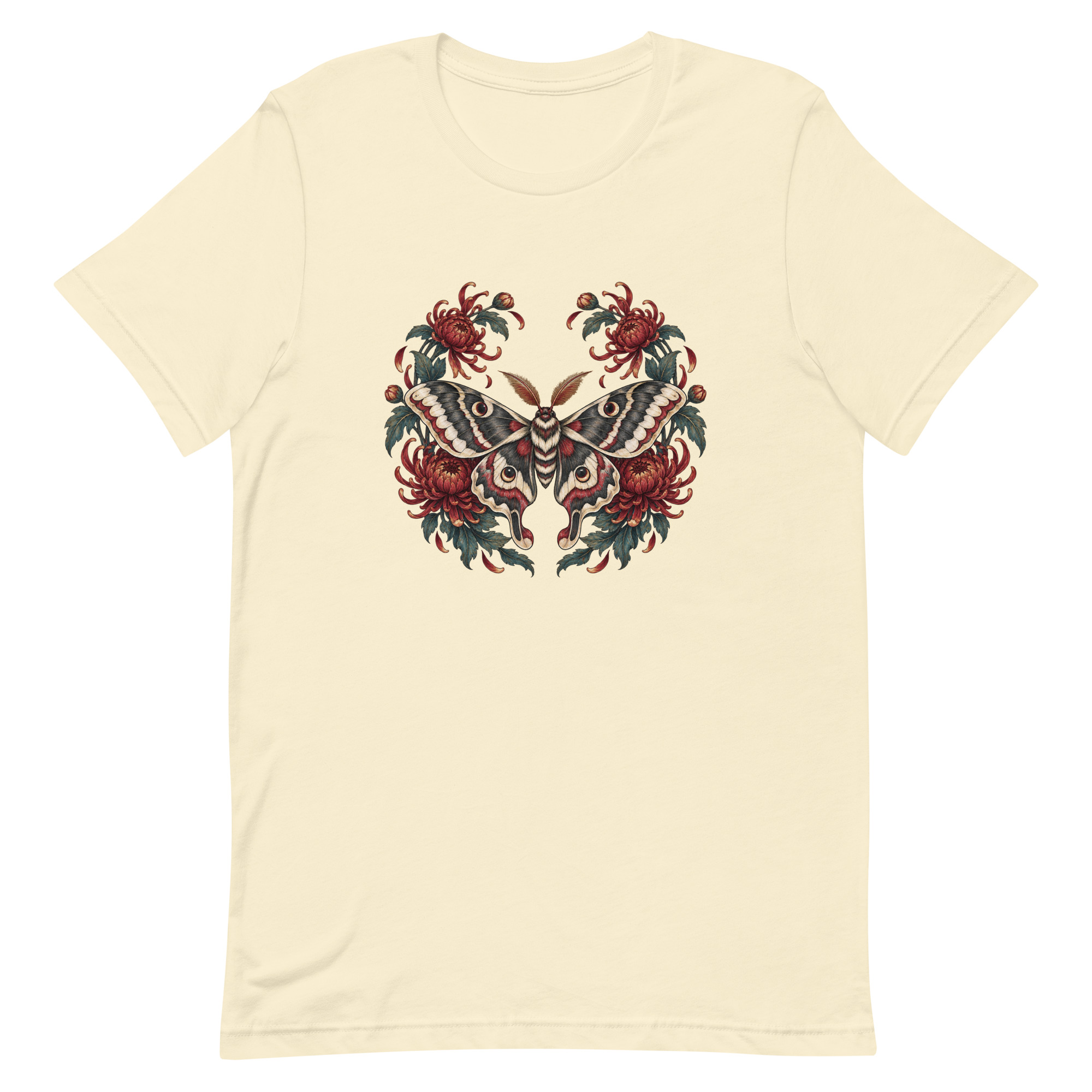 Japanese Moth Chrysanthemum Enso Ink Art, Japanese Art Tee, Mythology Gift - Image 50