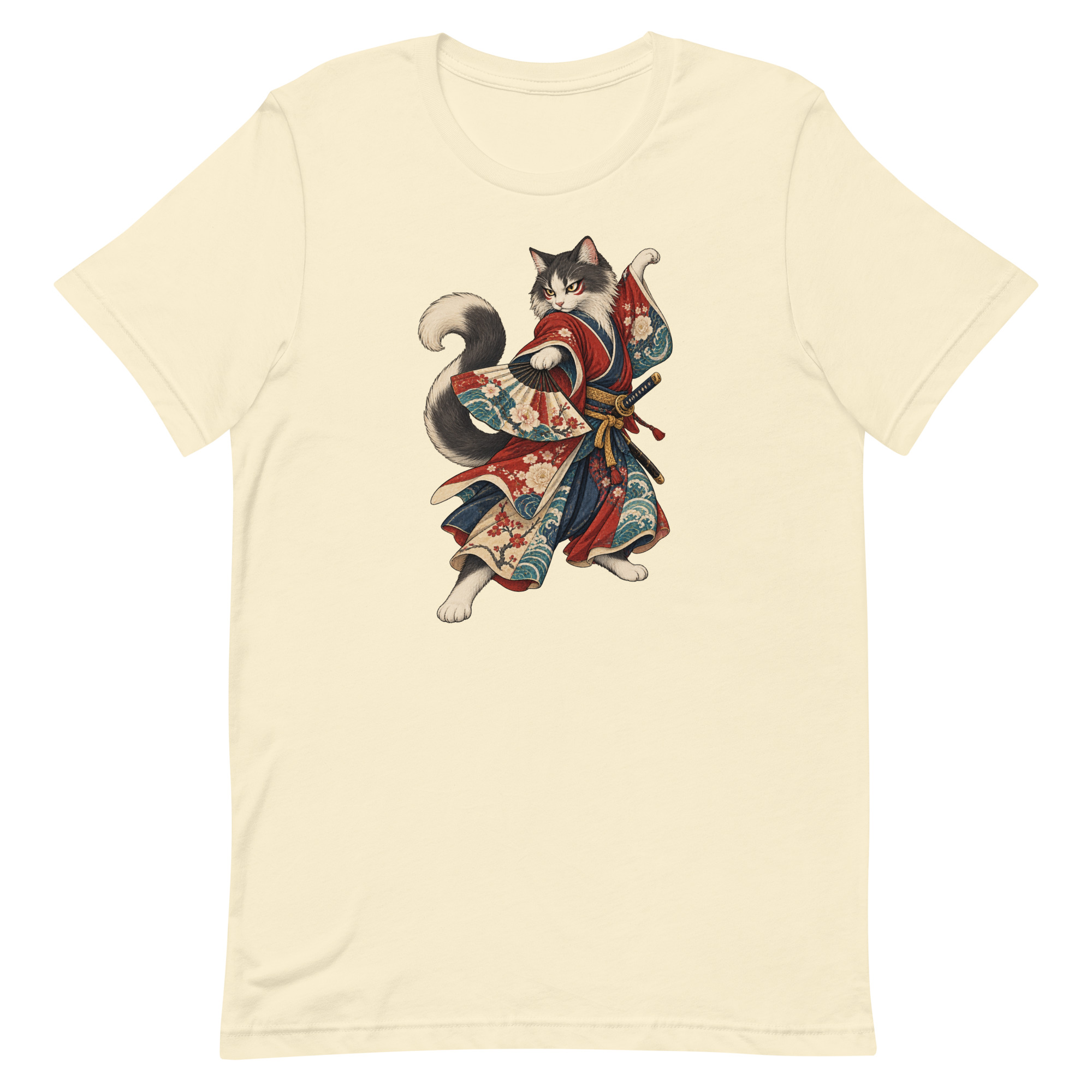 Samurai Cat Kabuki Fan Japanese Warrior Art, Japanese Art Tee, Mythology Gift - Image 50