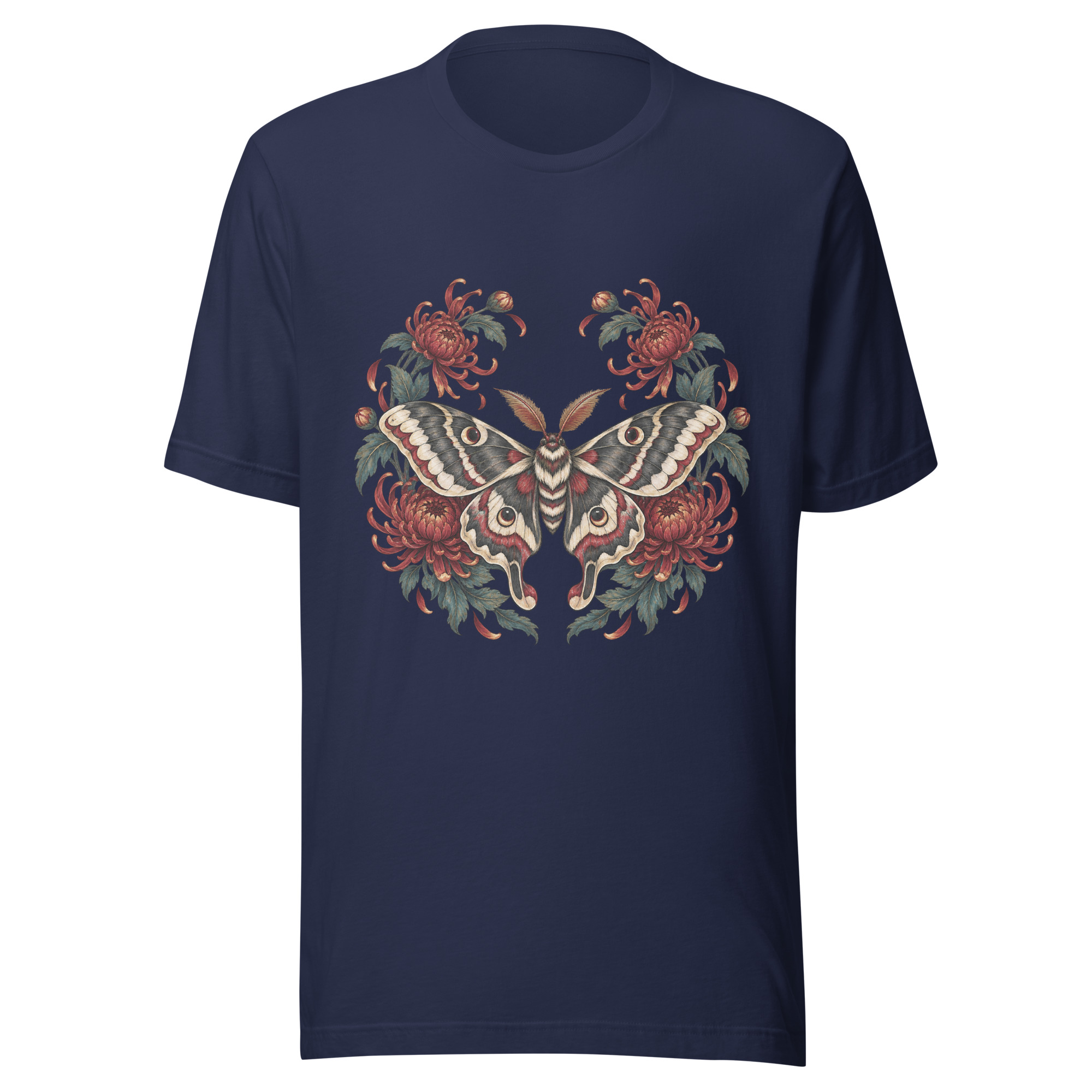 Japanese Moth Chrysanthemum Enso Ink Art, Japanese Art Tee, Mythology Gift - Image 103