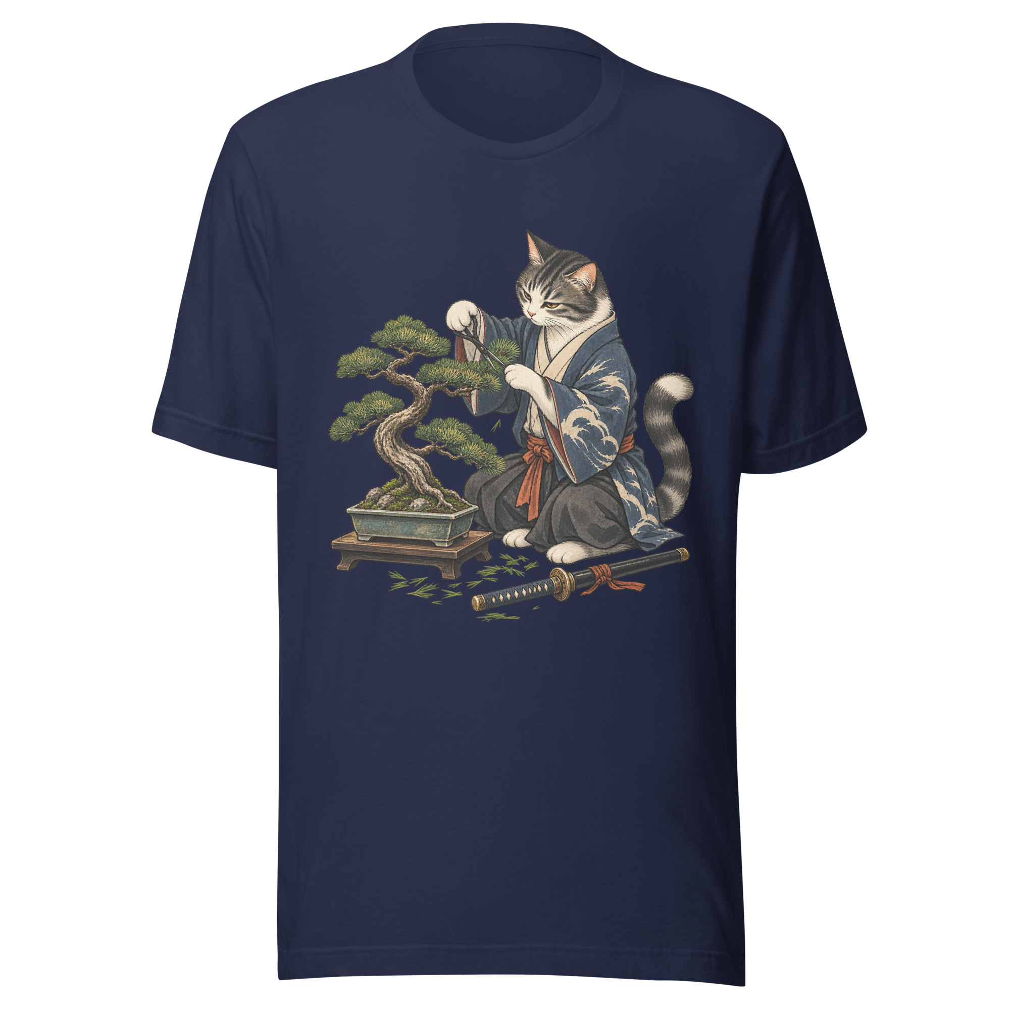 Samurai Cat Bonsai Dojo Japanese Art, Japanese Art Tee, Mythology Gift - Image 103
