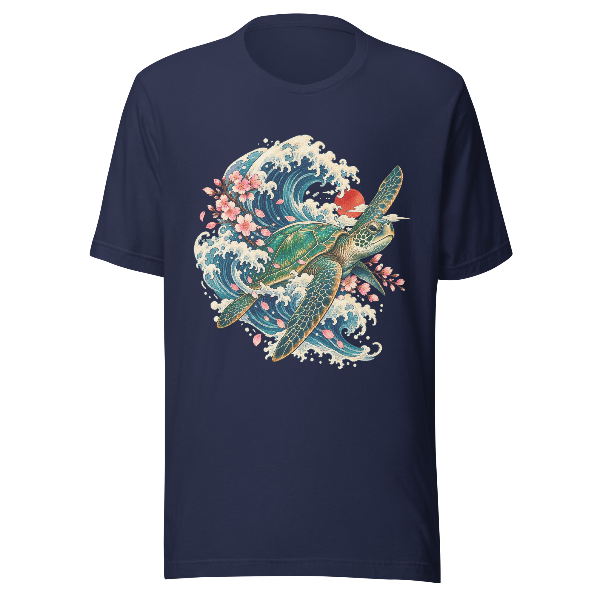Sea Turtle Great Wave Sakura Japanese Art, Japanese Art Tee, Mythology Gift - Image 103