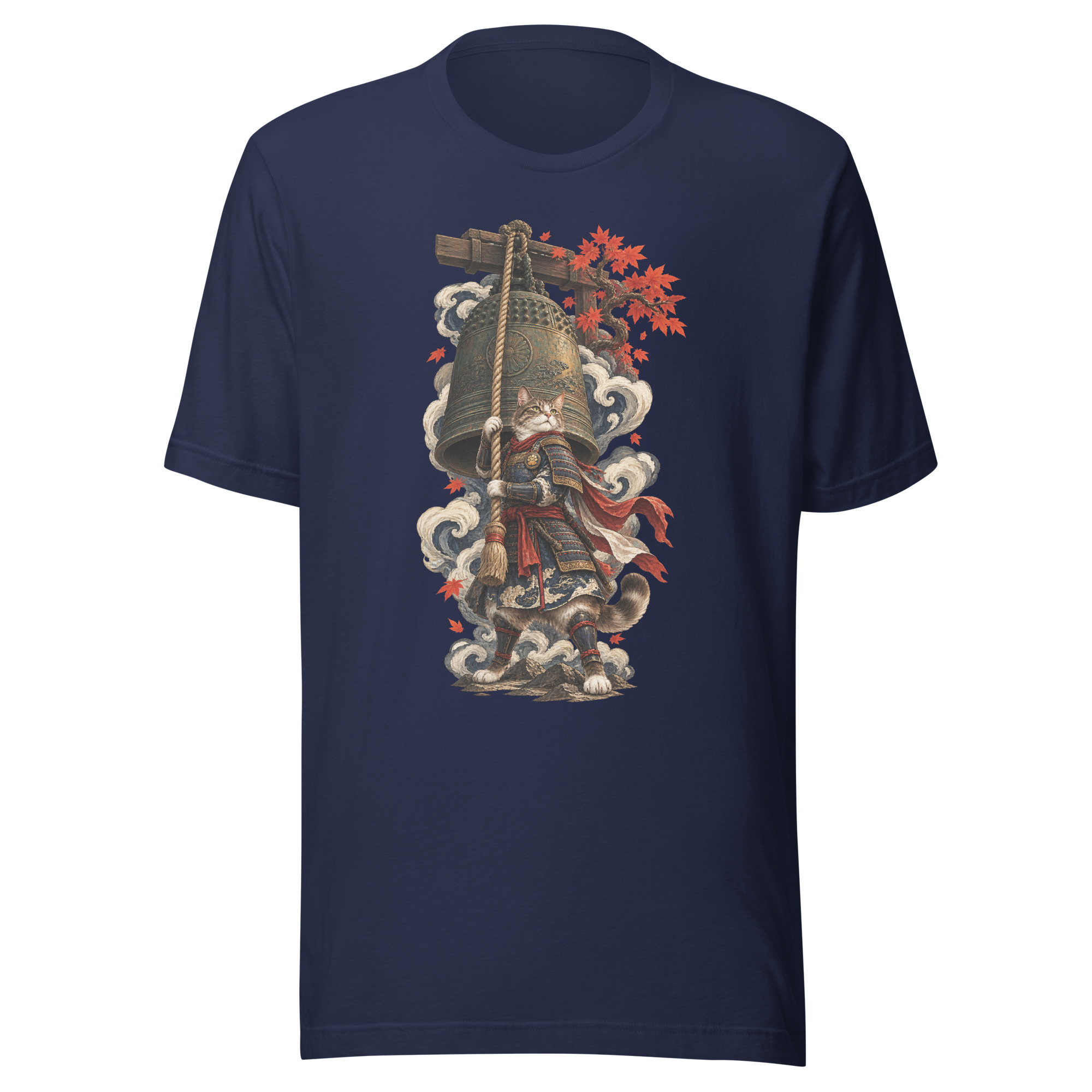 Samurai Cat Temple Bell Guardian Japanese Art, Japanese Art Tee, Mythology Gift - Image 103