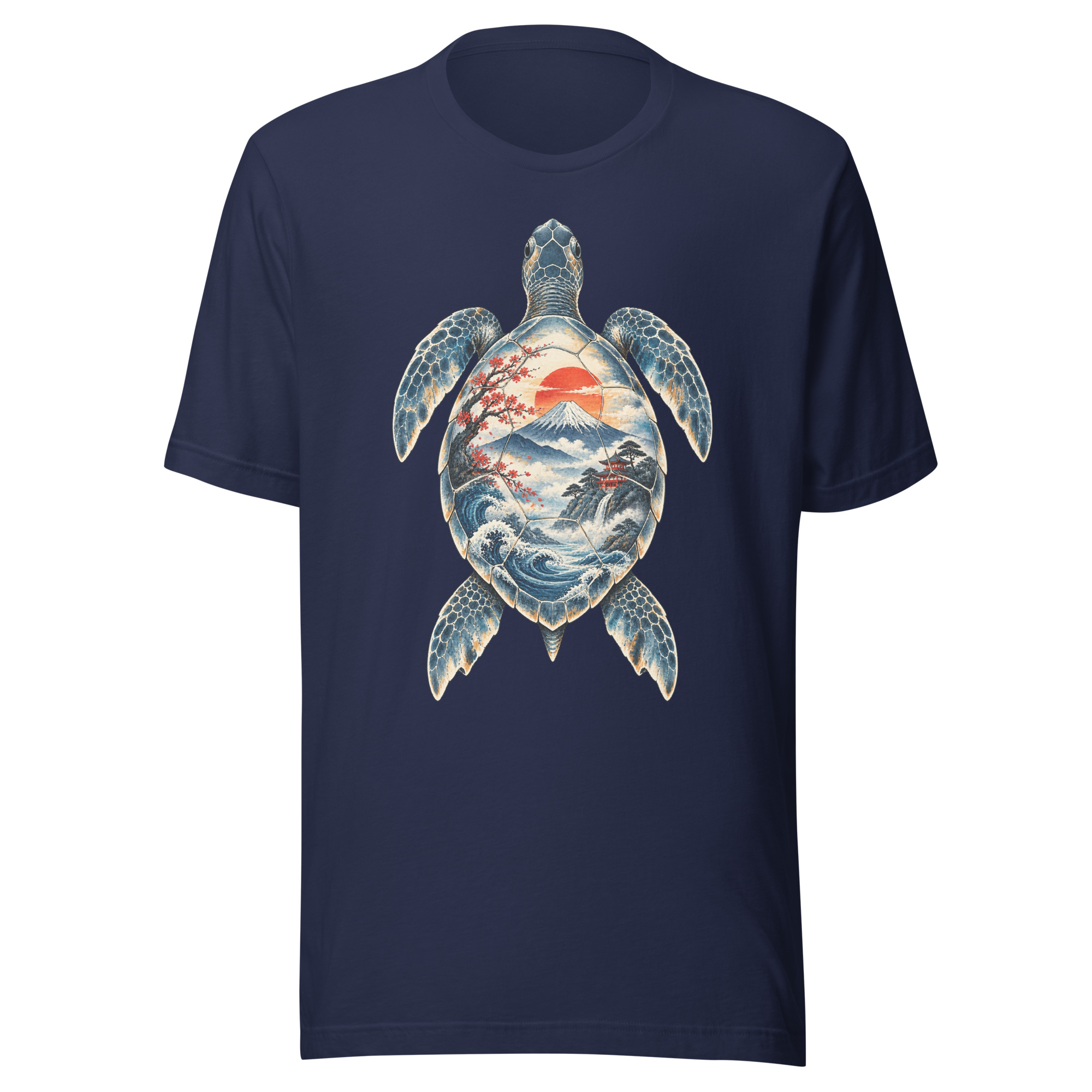 Sea Turtle Mount Fuji Sunrise Japanese Art, Japanese Art Tee, Mythology Gift - Image 103