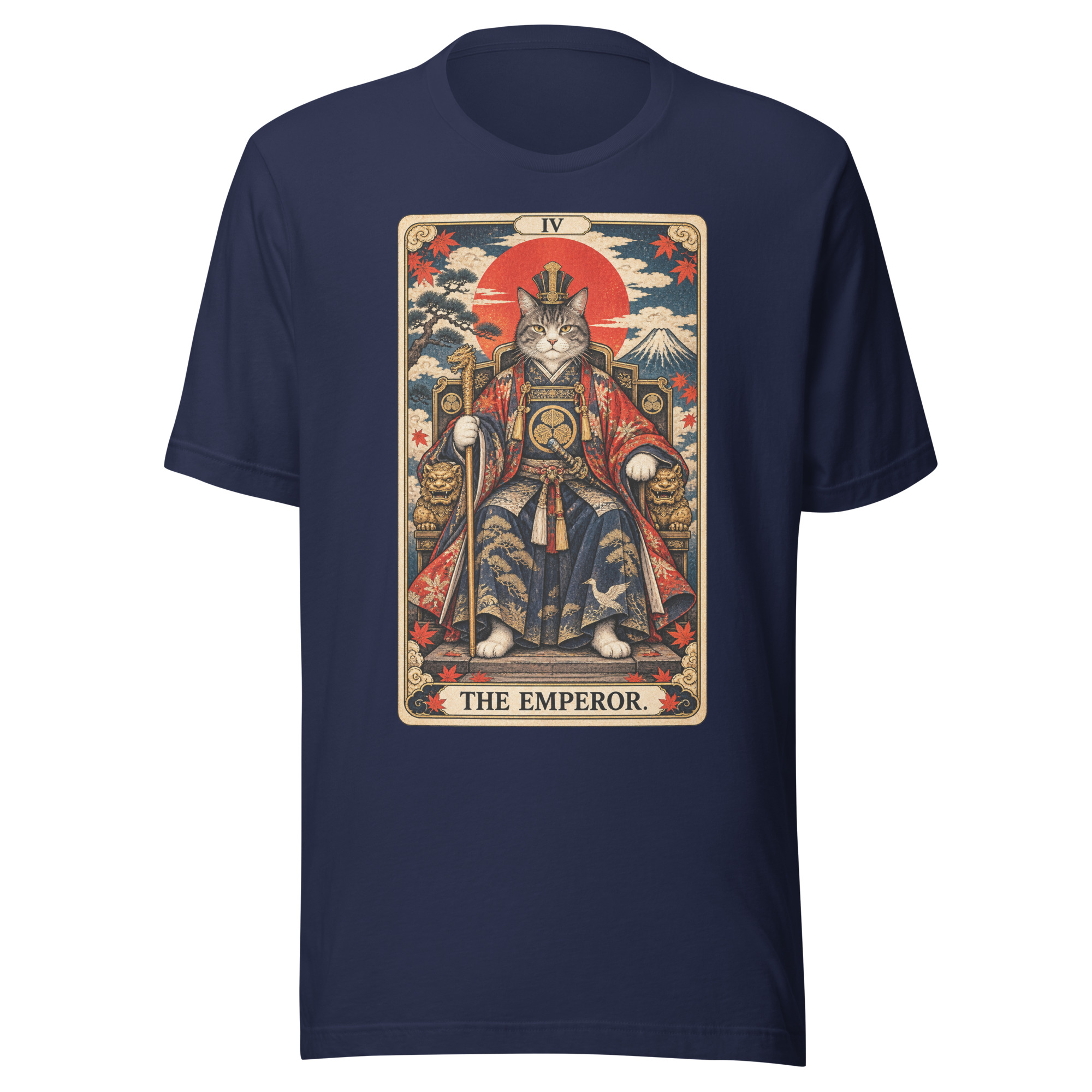 The Emperor Samurai Cat Tarot Card Japanese Art, Japanese Art Tee, Mythology Gift - Image 17