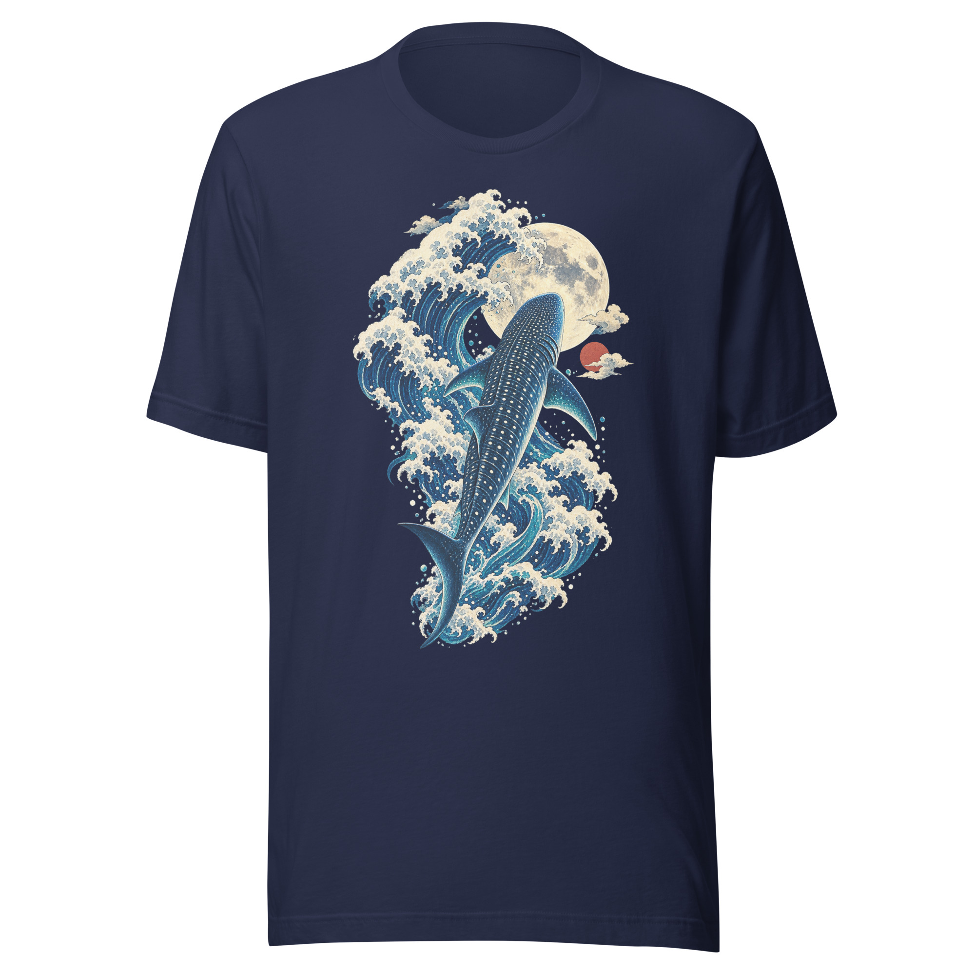Whale Shark Great Wave Moon Japanese Art, Japanese Art Tee, Mythology Gift - Image 136