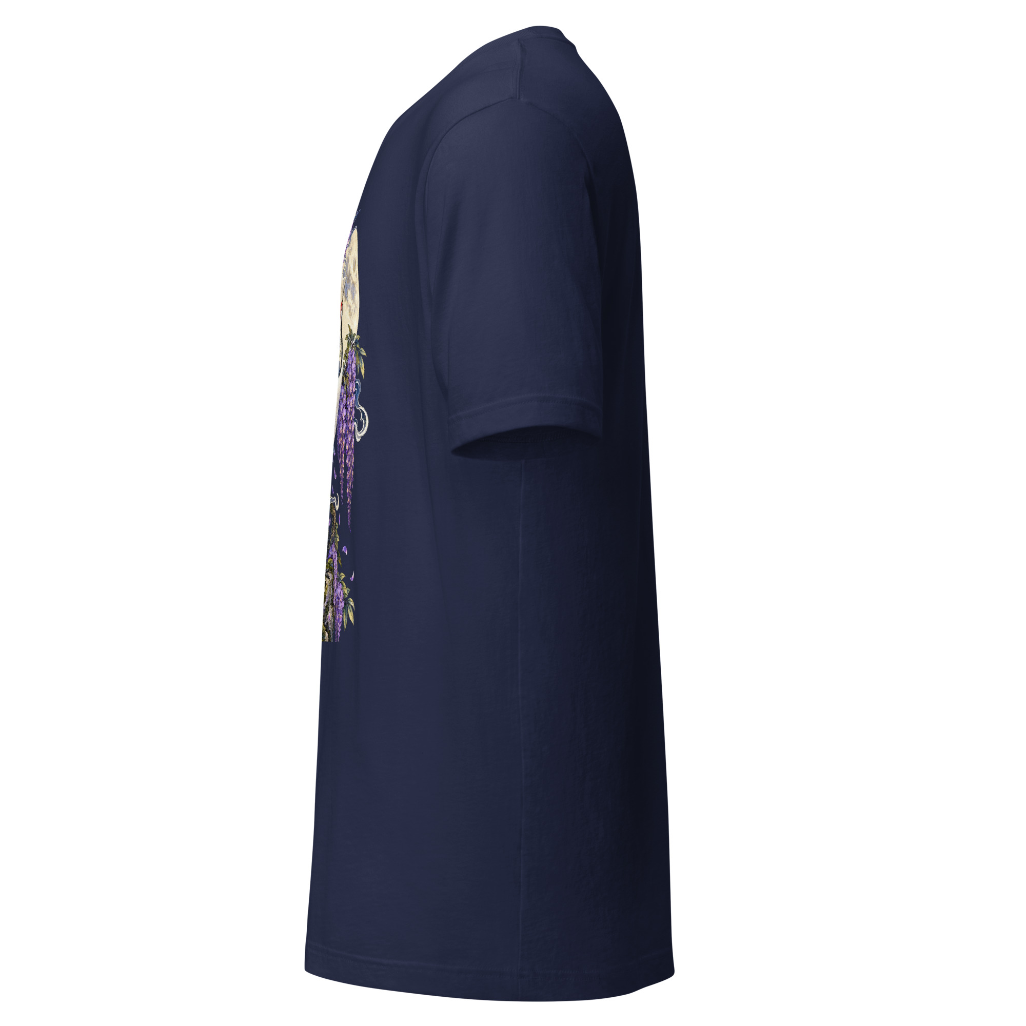 Crane Wisteria Full Moon Japanese Art T-Shirt - Image 12