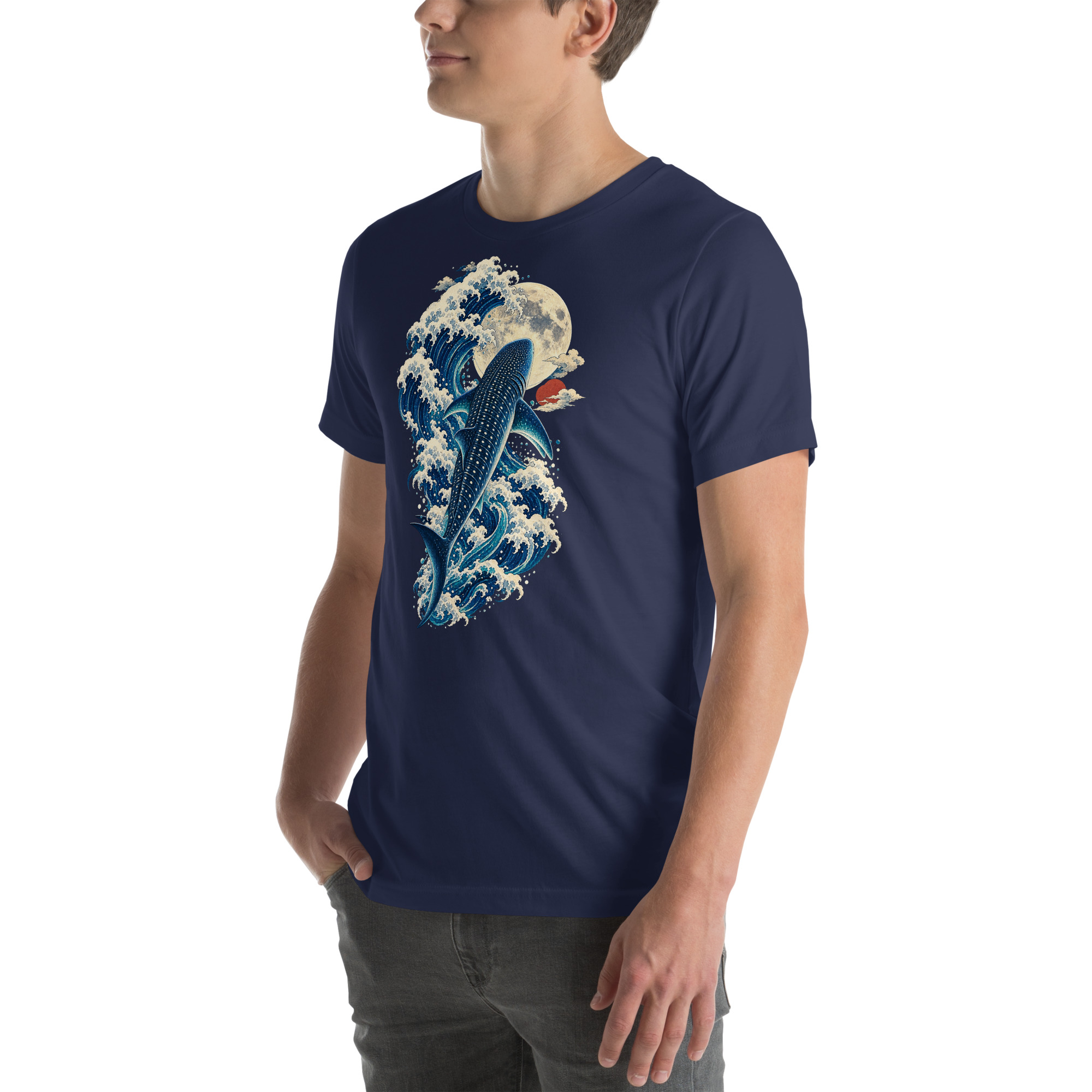 Whale Shark Great Wave Moon Japanese Art, Japanese Art Tee, Mythology Gift - Image 105