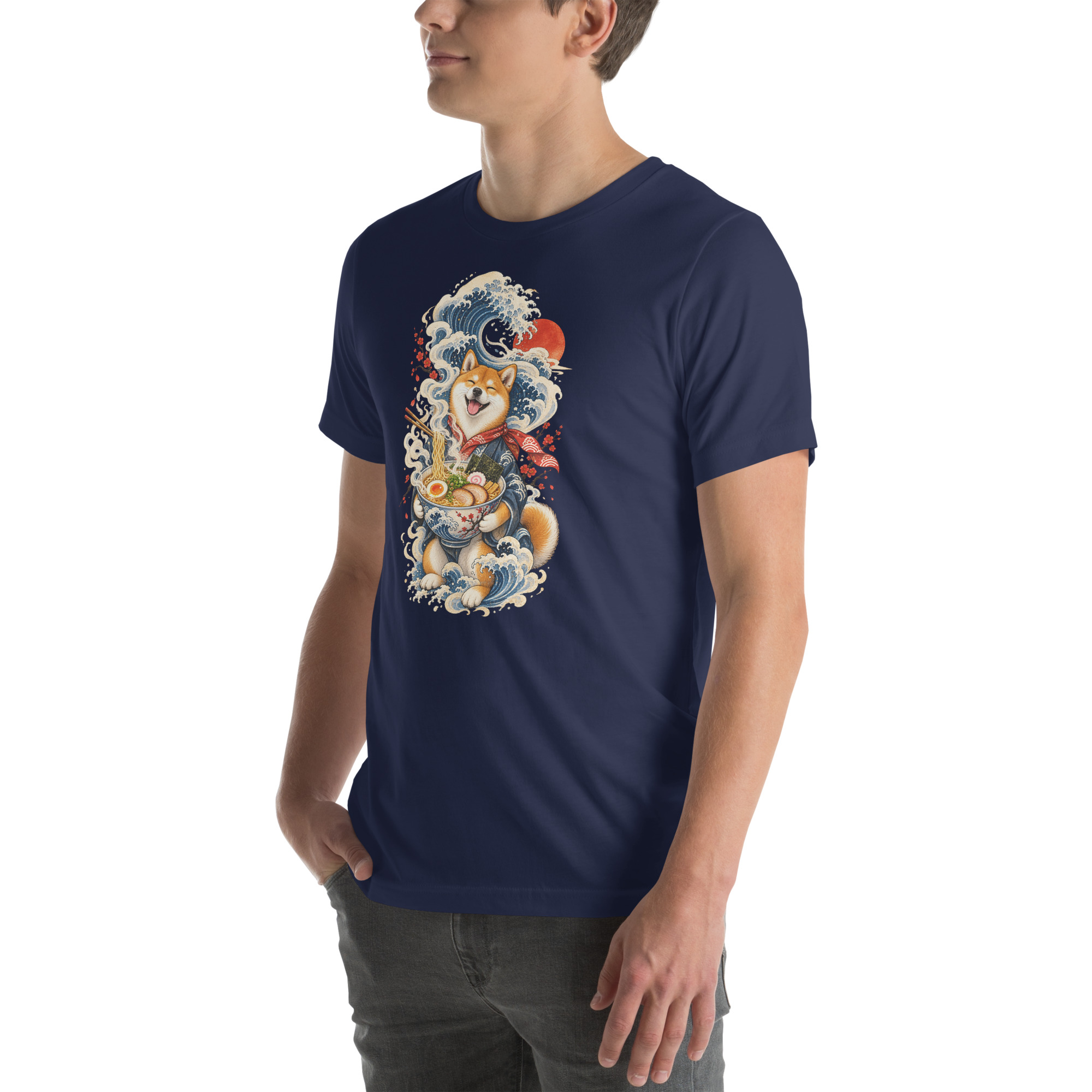 Shiba Inu Ramen Great Wave Japanese Food Art, Japanese Art Tee, Mythology Gift - Image 130