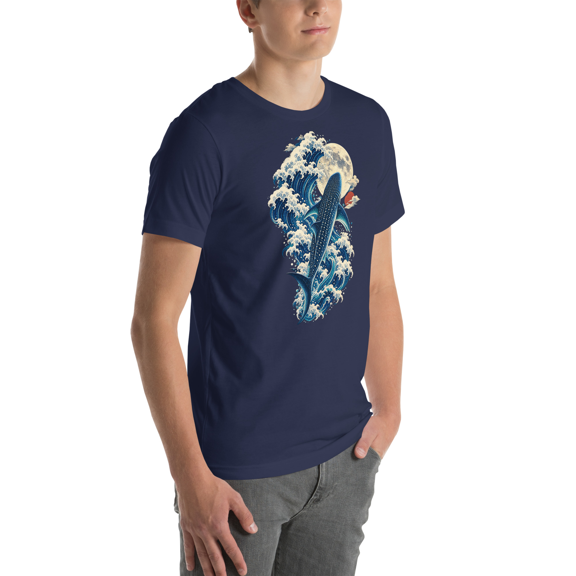 Whale Shark Great Wave Moon Japanese Art, Japanese Art Tee, Mythology Gift - Image 107