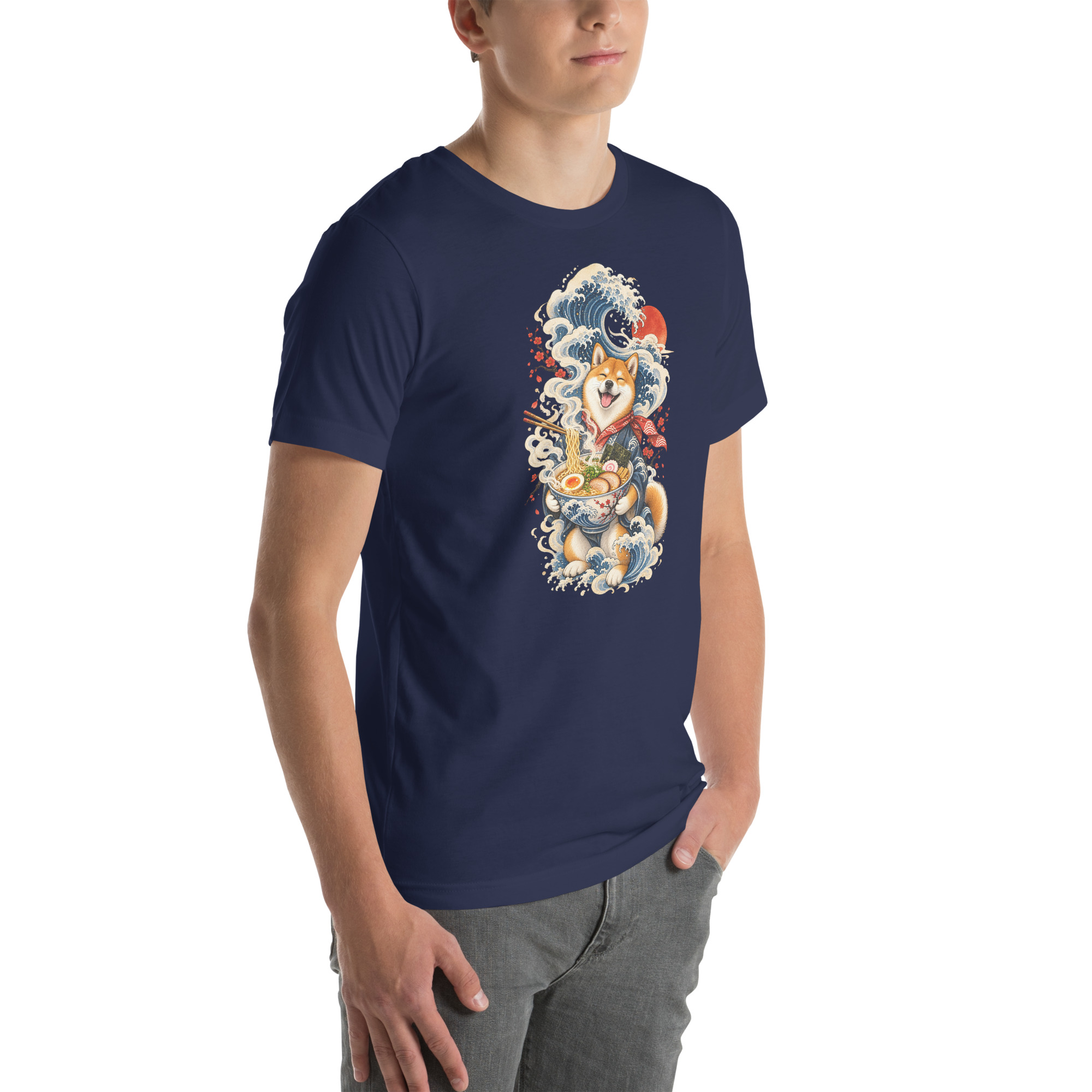 Shiba Inu Ramen Great Wave Japanese Food Art, Japanese Art Tee, Mythology Gift - Image 132