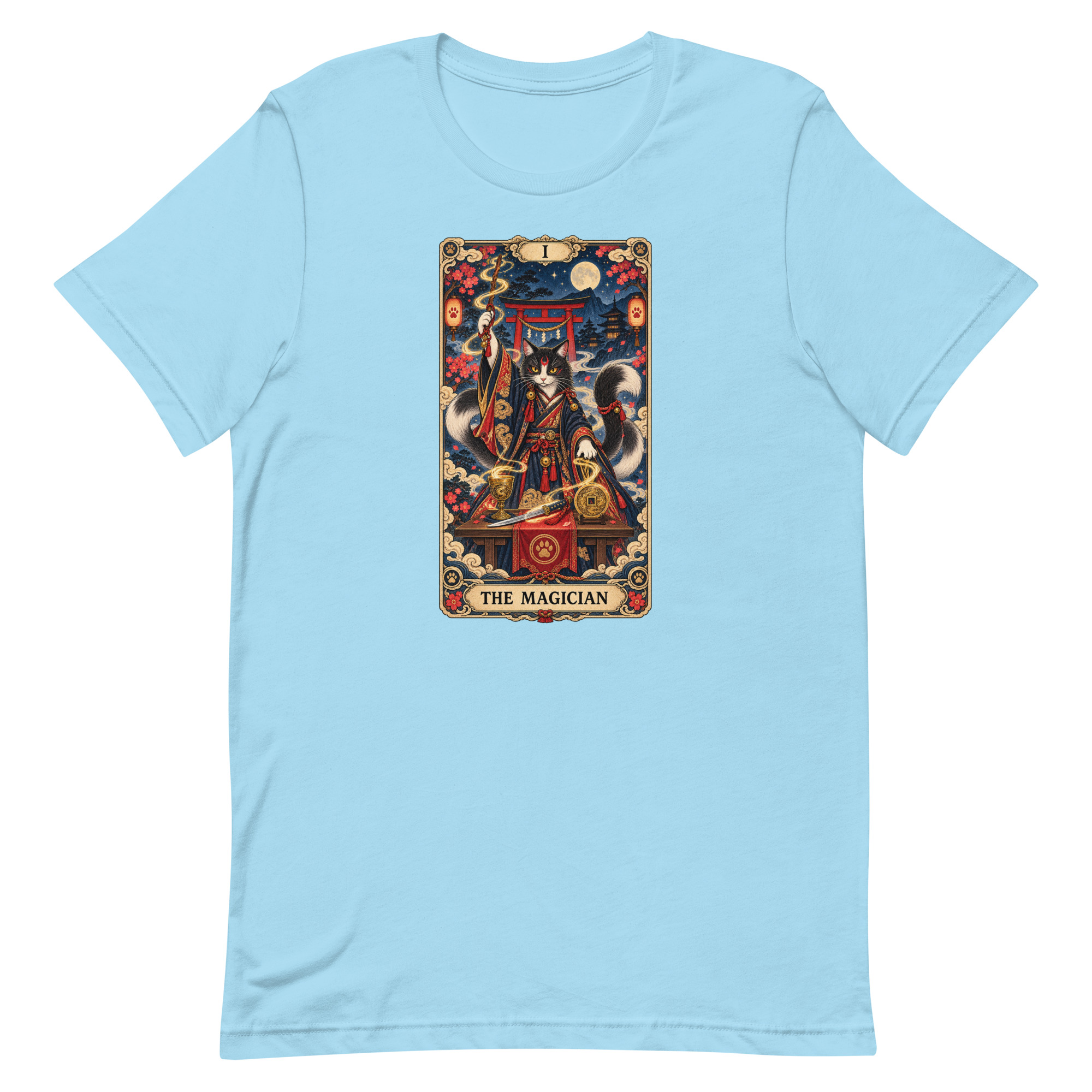 The Magician Bakeneko Cat Tarot Japanese Yokai Art, Japanese Art Tee, Mythology Gift - Image 49