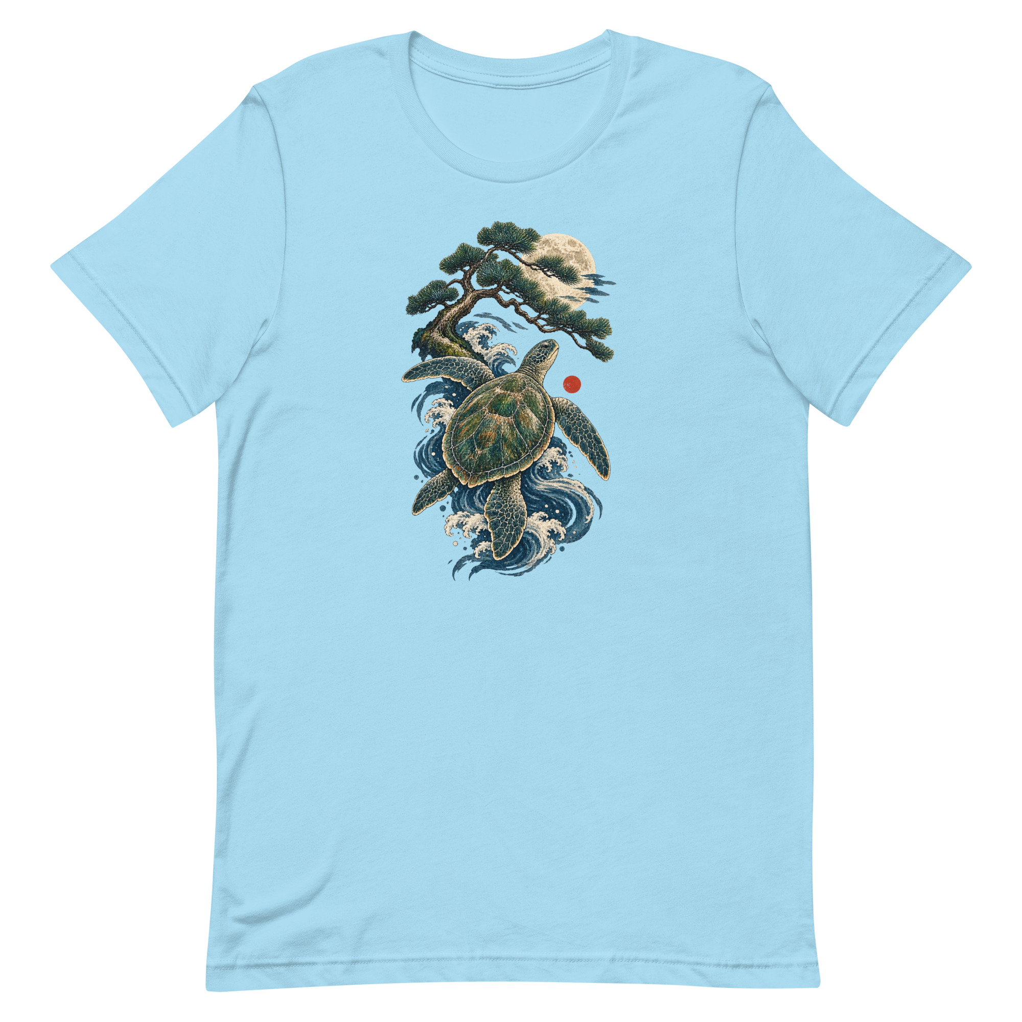 Ancient Sea Turtle Pine Moon Japanese Art, Japanese Art Tee, Mythology Gift - Image 49