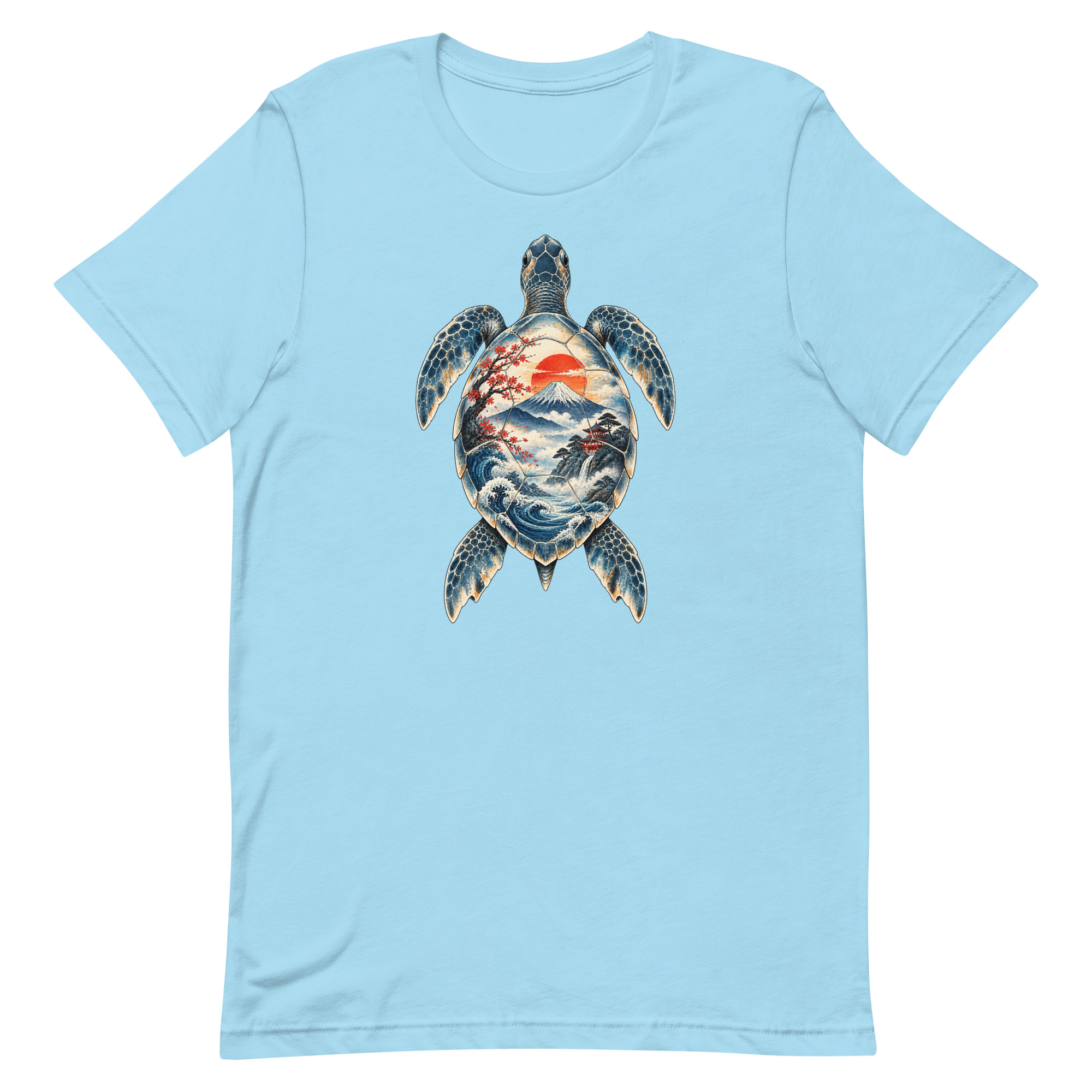 Sea Turtle Mount Fuji Sunrise Japanese Art, Japanese Art Tee, Mythology Gift - Image 51