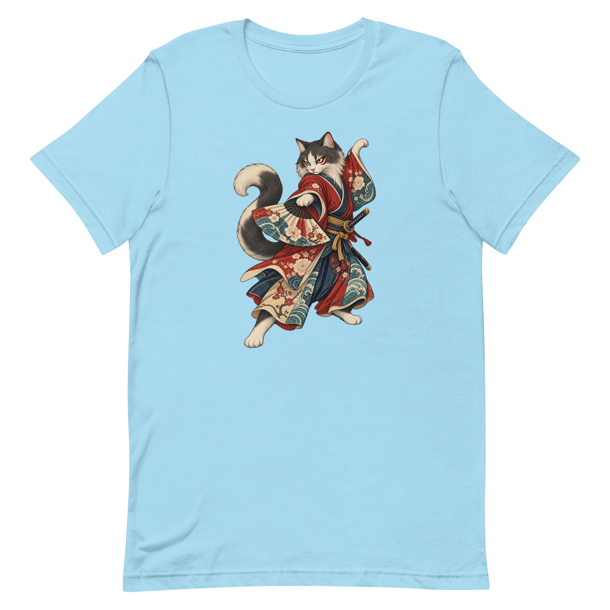 Samurai Cat Kabuki Fan Japanese Warrior Art, Japanese Art Tee, Mythology Gift - Image 51