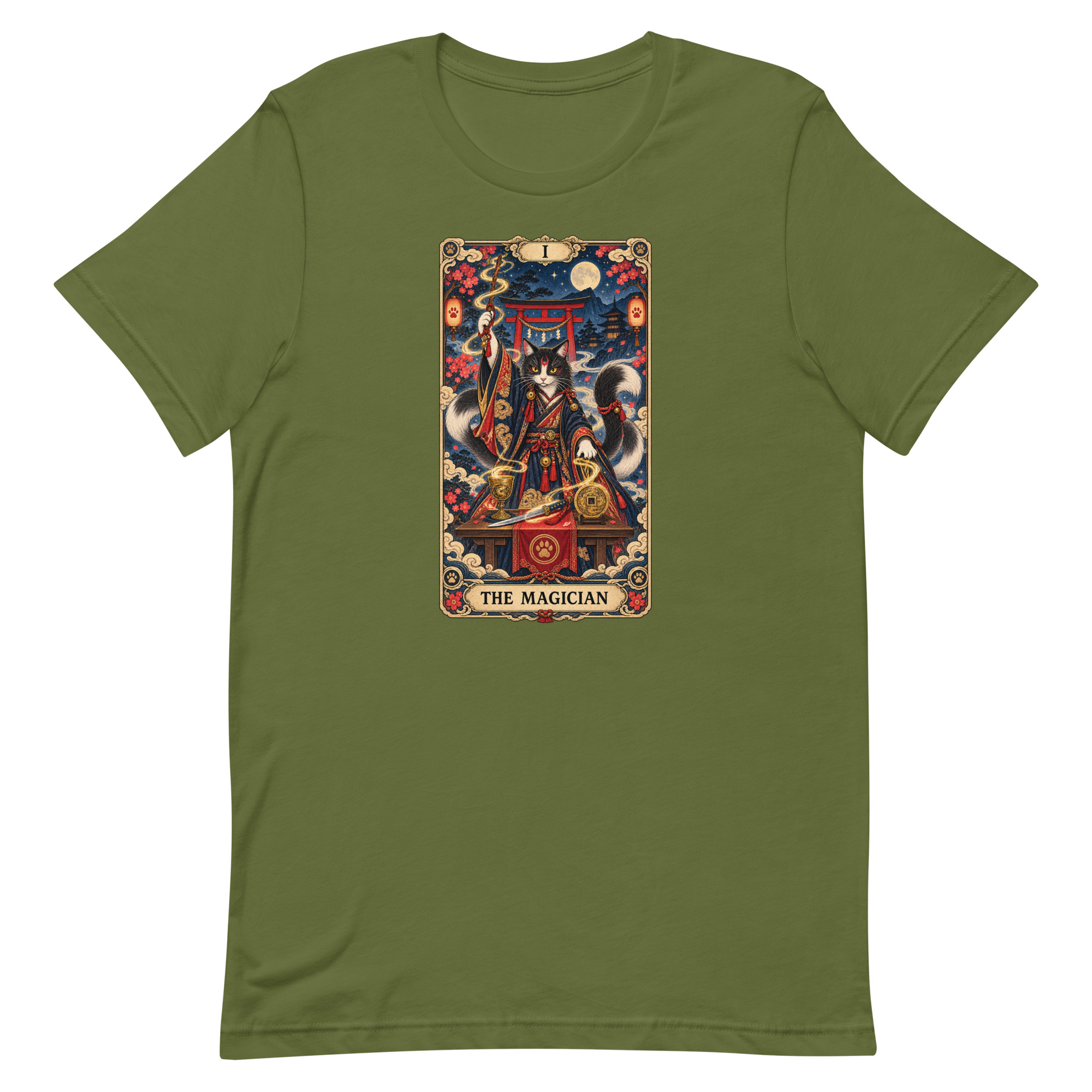 The Magician Bakeneko Cat Tarot Japanese Yokai Art, Japanese Art Tee, Mythology Gift - Image 50