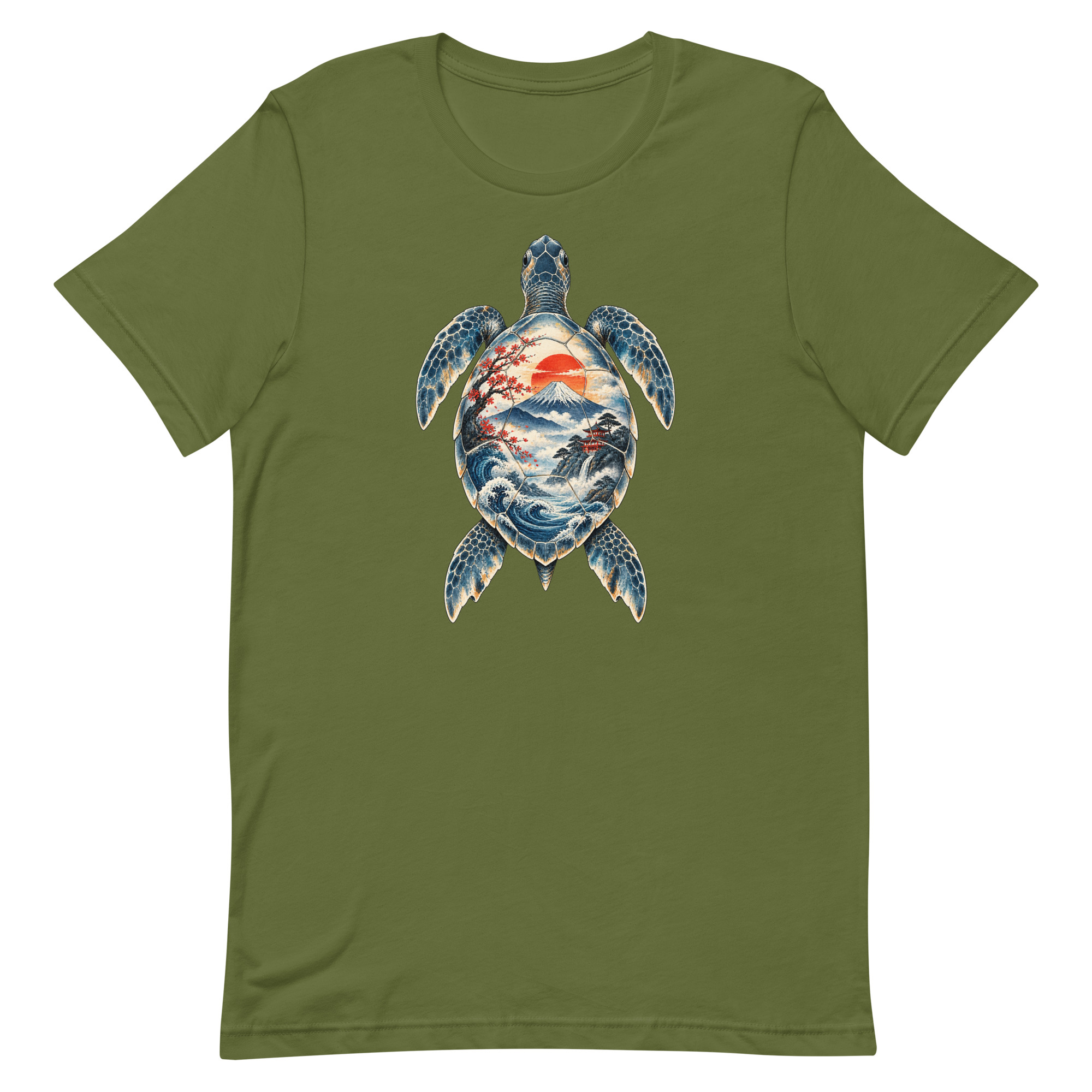 Sea Turtle Mount Fuji Sunrise Japanese Art, Japanese Art Tee, Mythology Gift - Image 52