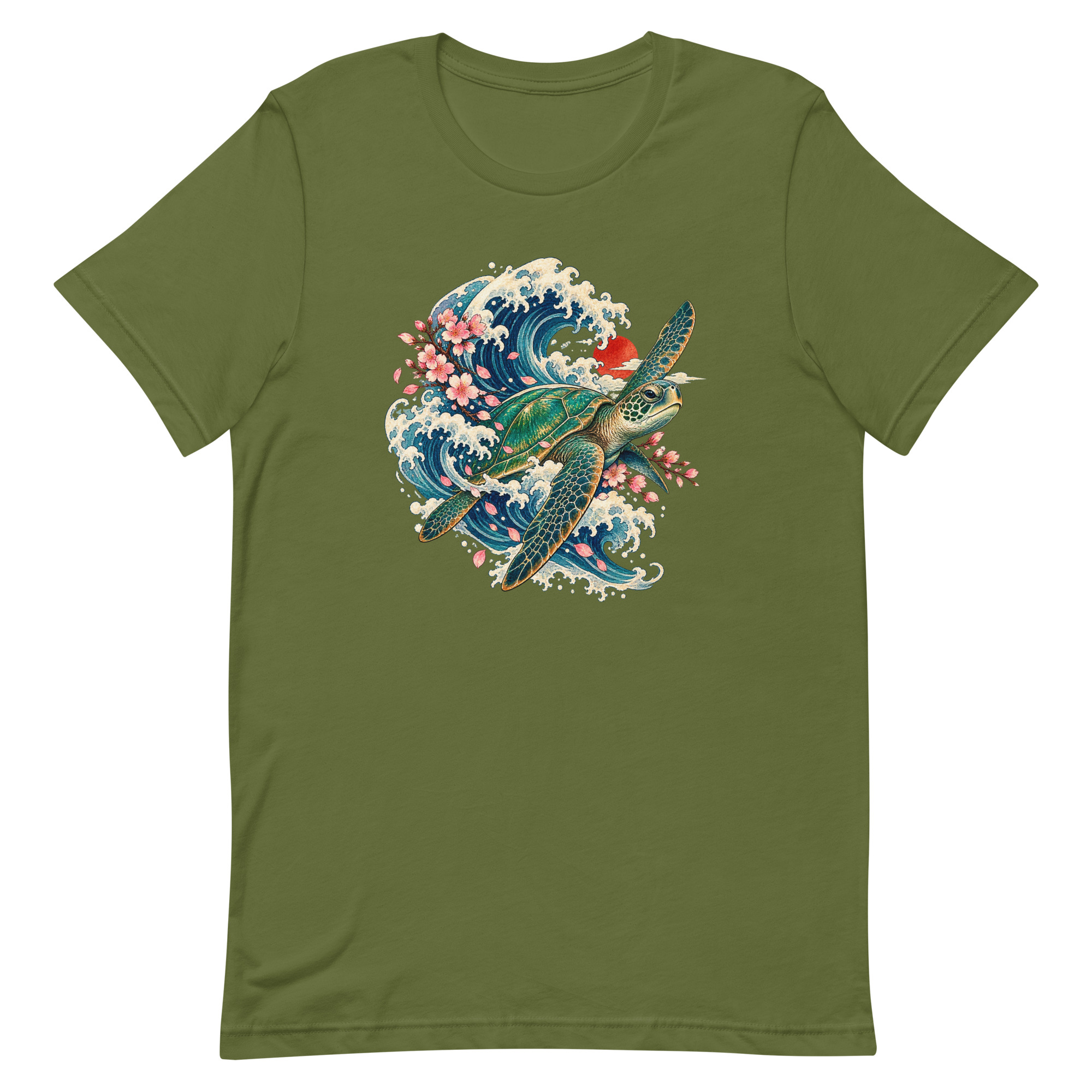 Sea Turtle Great Wave Sakura Japanese Art, Japanese Art Tee, Mythology Gift - Image 52