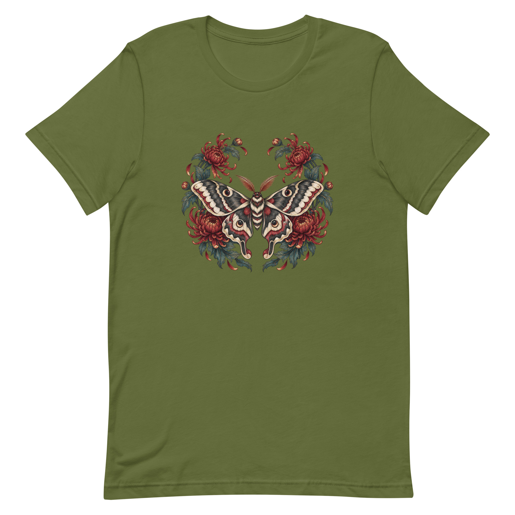 Japanese Moth Chrysanthemum Enso Ink Art, Japanese Art Tee, Mythology Gift - Image 52