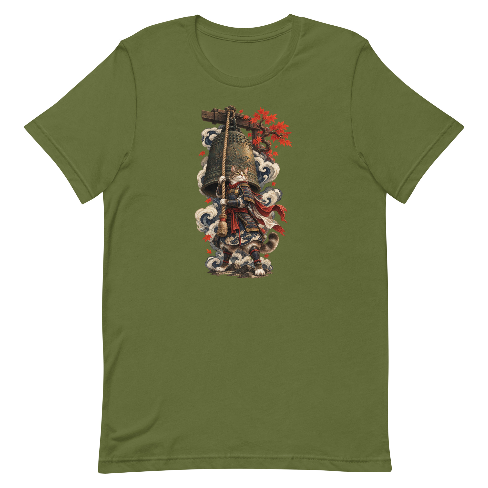 Samurai Cat Temple Bell Guardian Japanese Art, Japanese Art Tee, Mythology Gift - Image 52