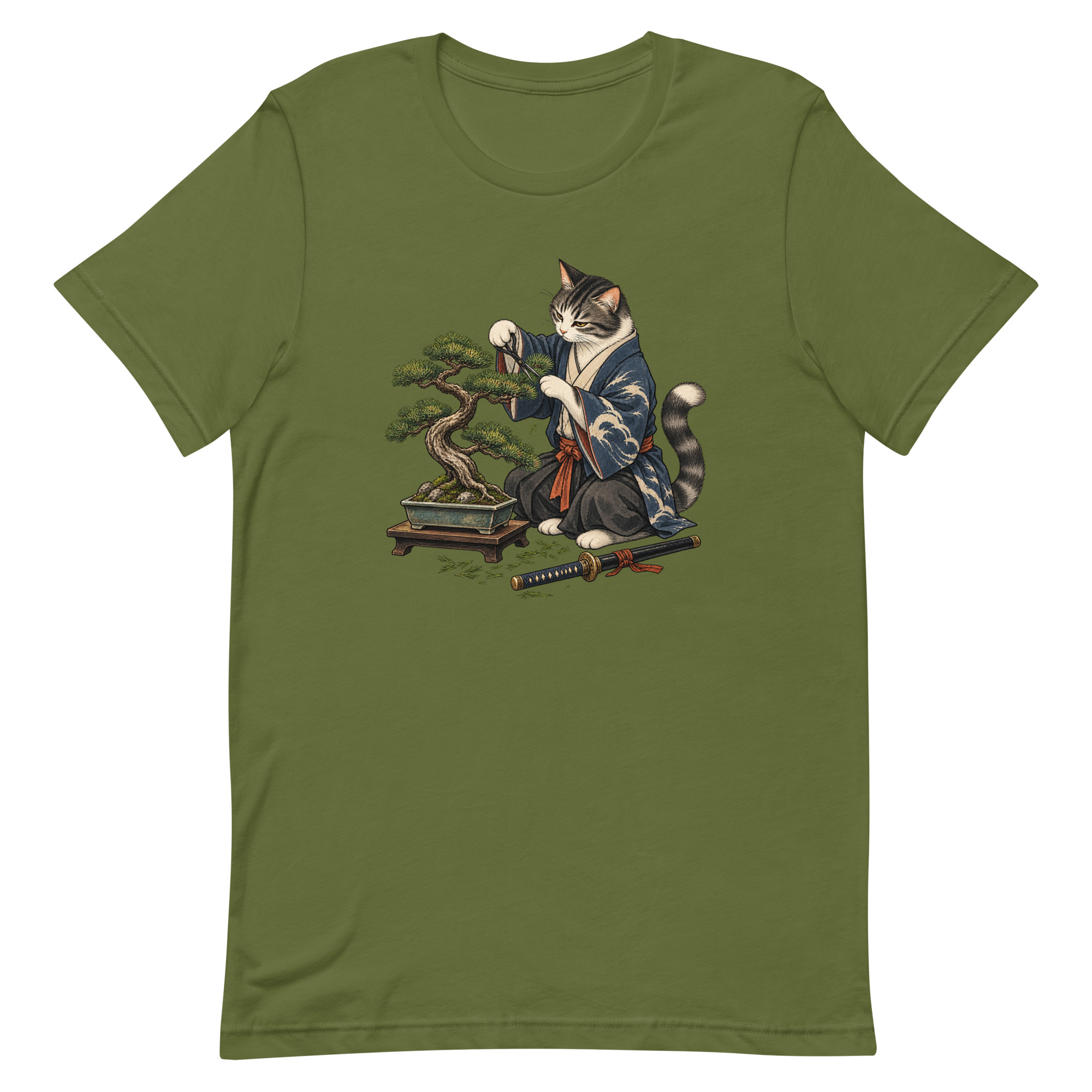Samurai Cat Bonsai Dojo Japanese Art, Japanese Art Tee, Mythology Gift - Image 52