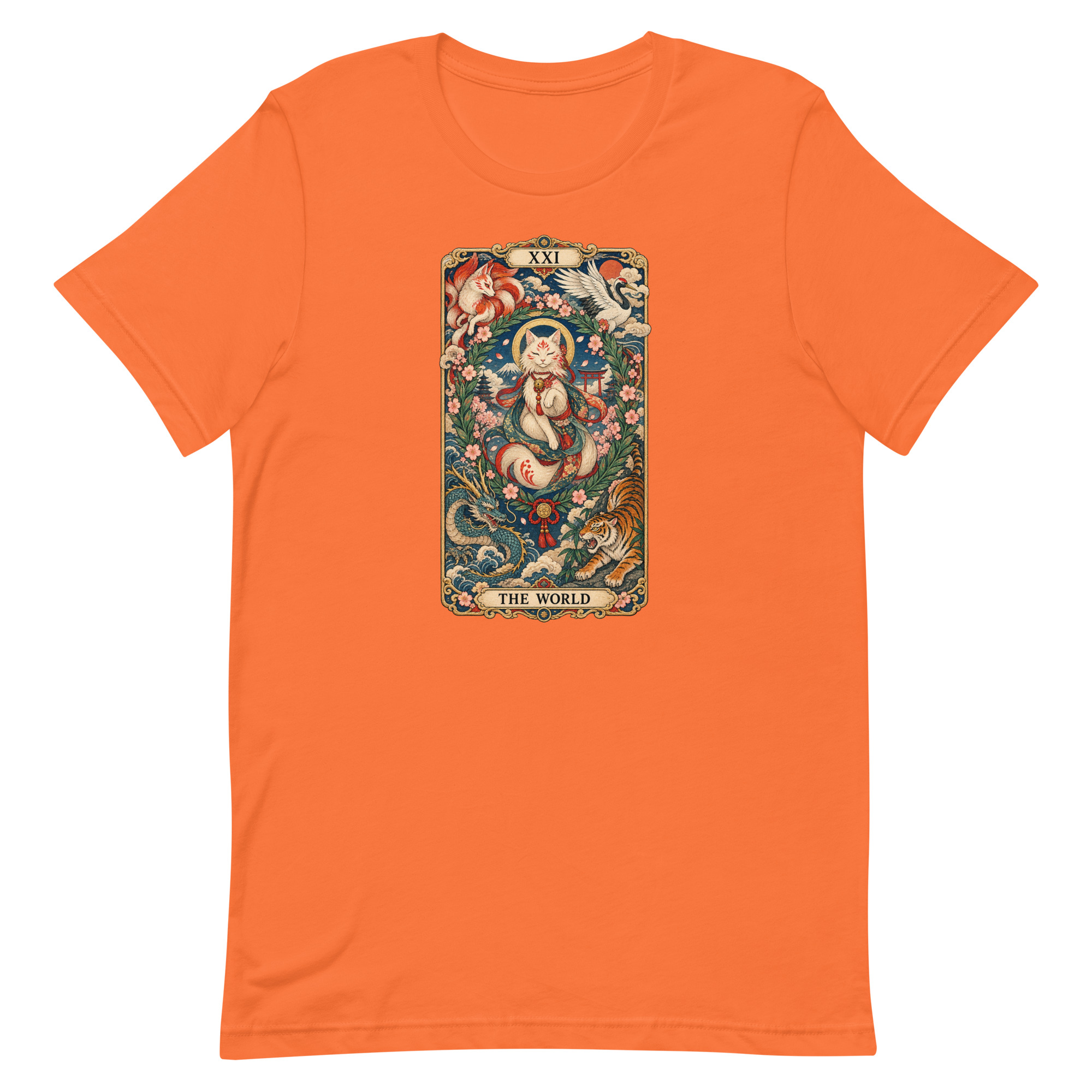 The World Shrine Cat Tarot Japanese Art T-Shirt - Image 51