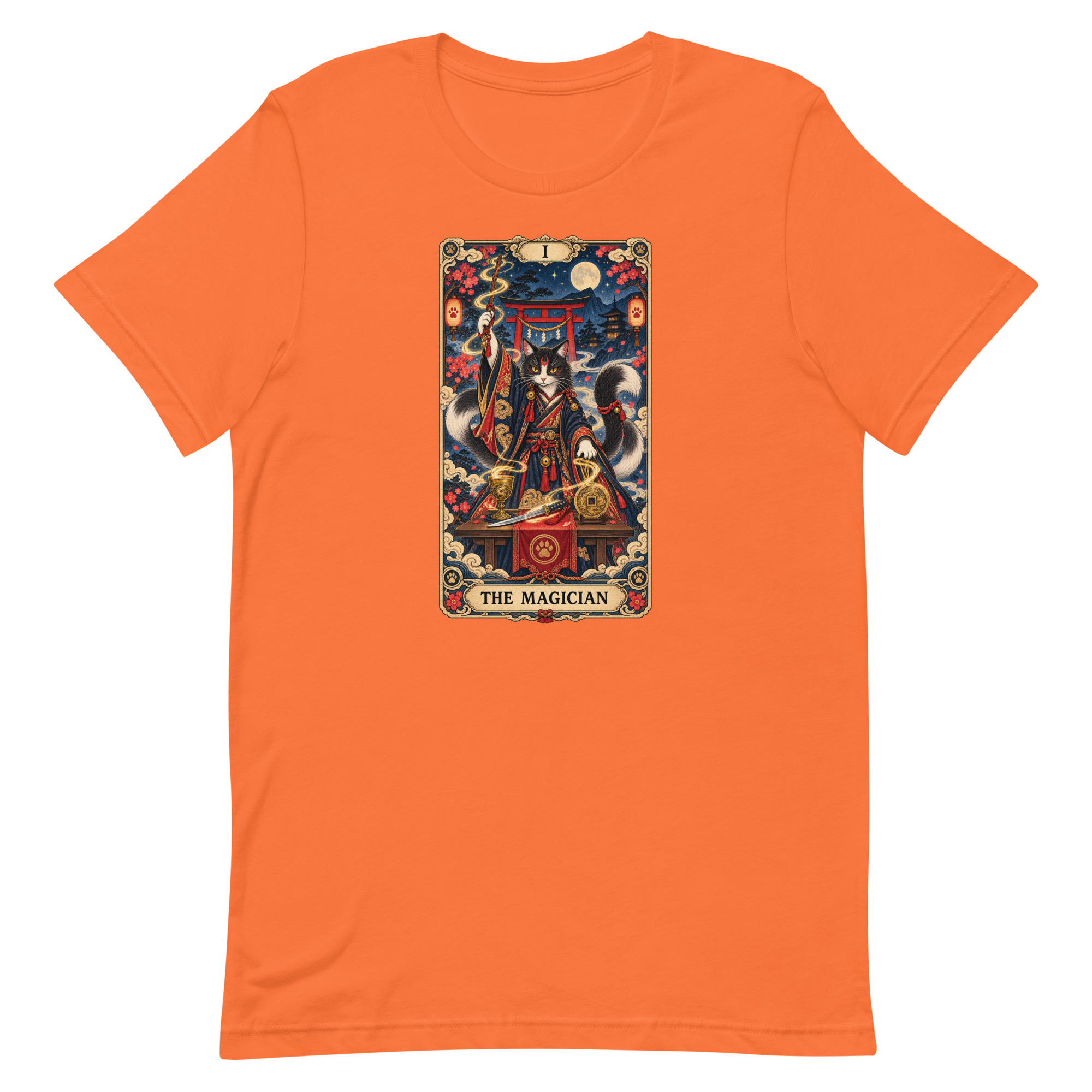 The Magician Bakeneko Cat Tarot Japanese Yokai Art, Japanese Art Tee, Mythology Gift - Image 51