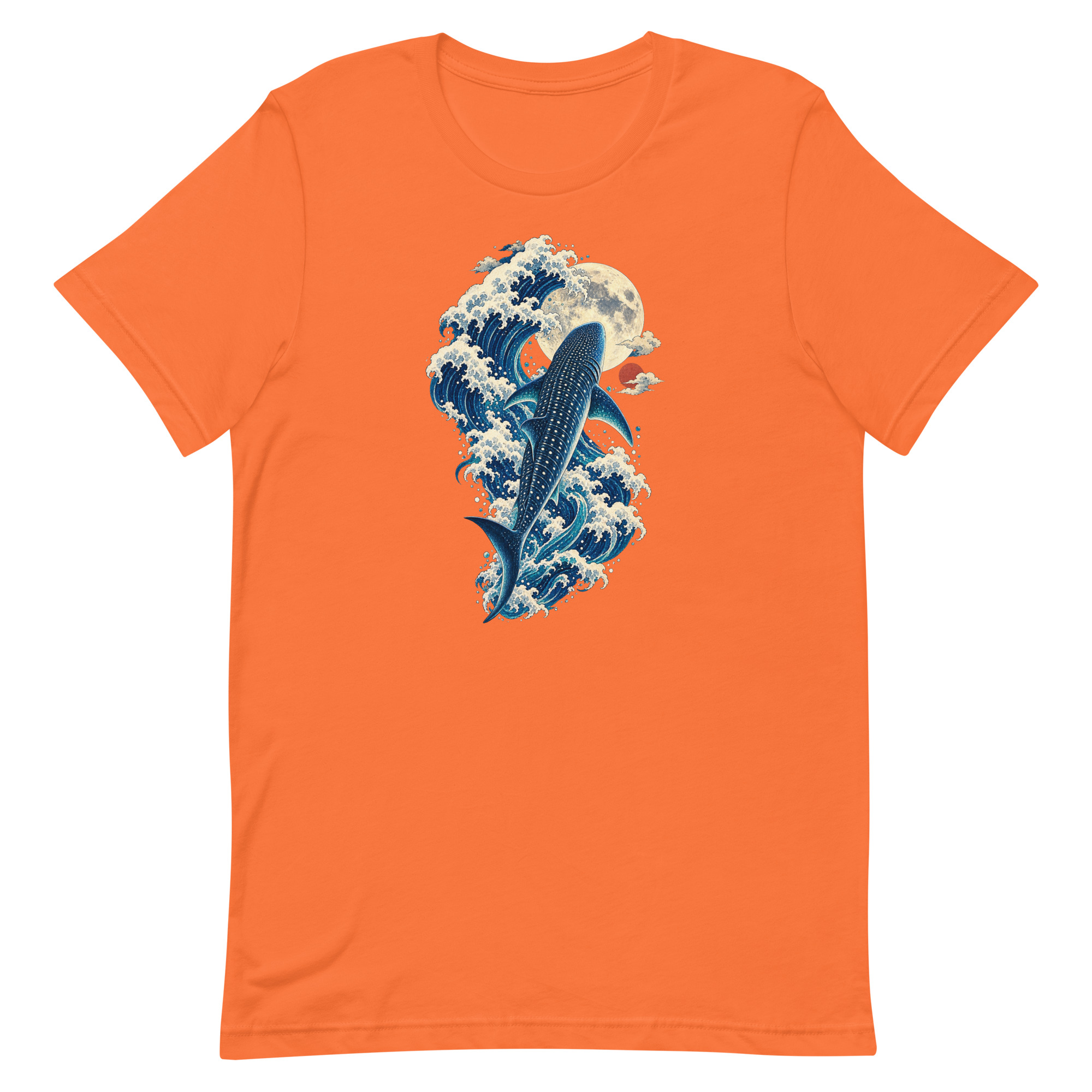 Whale Shark Great Wave Moon Japanese Art, Japanese Art Tee, Mythology Gift - Image 51